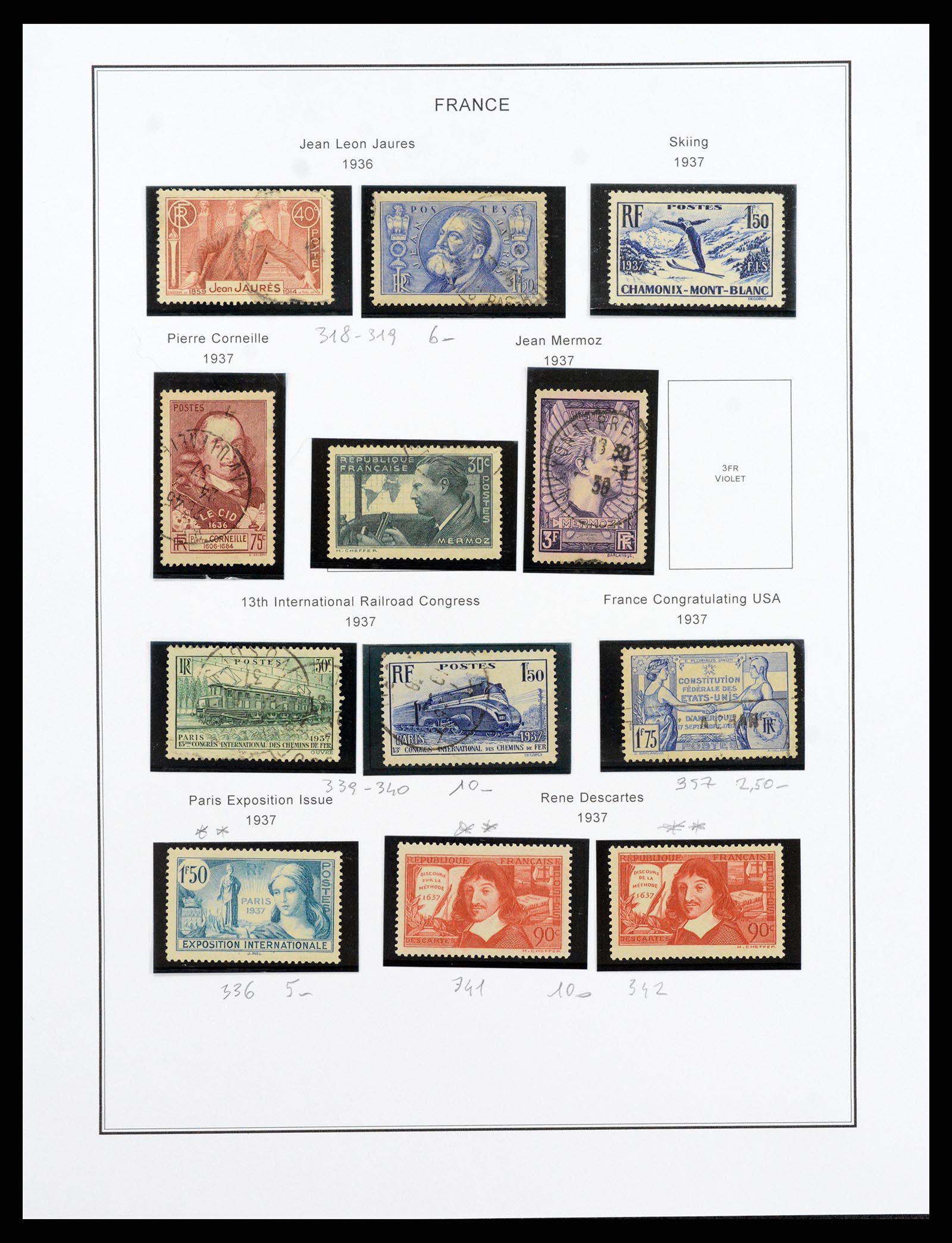 37913 026 - Postzegelverzameling 37913 Frankrijk 1849-2000.