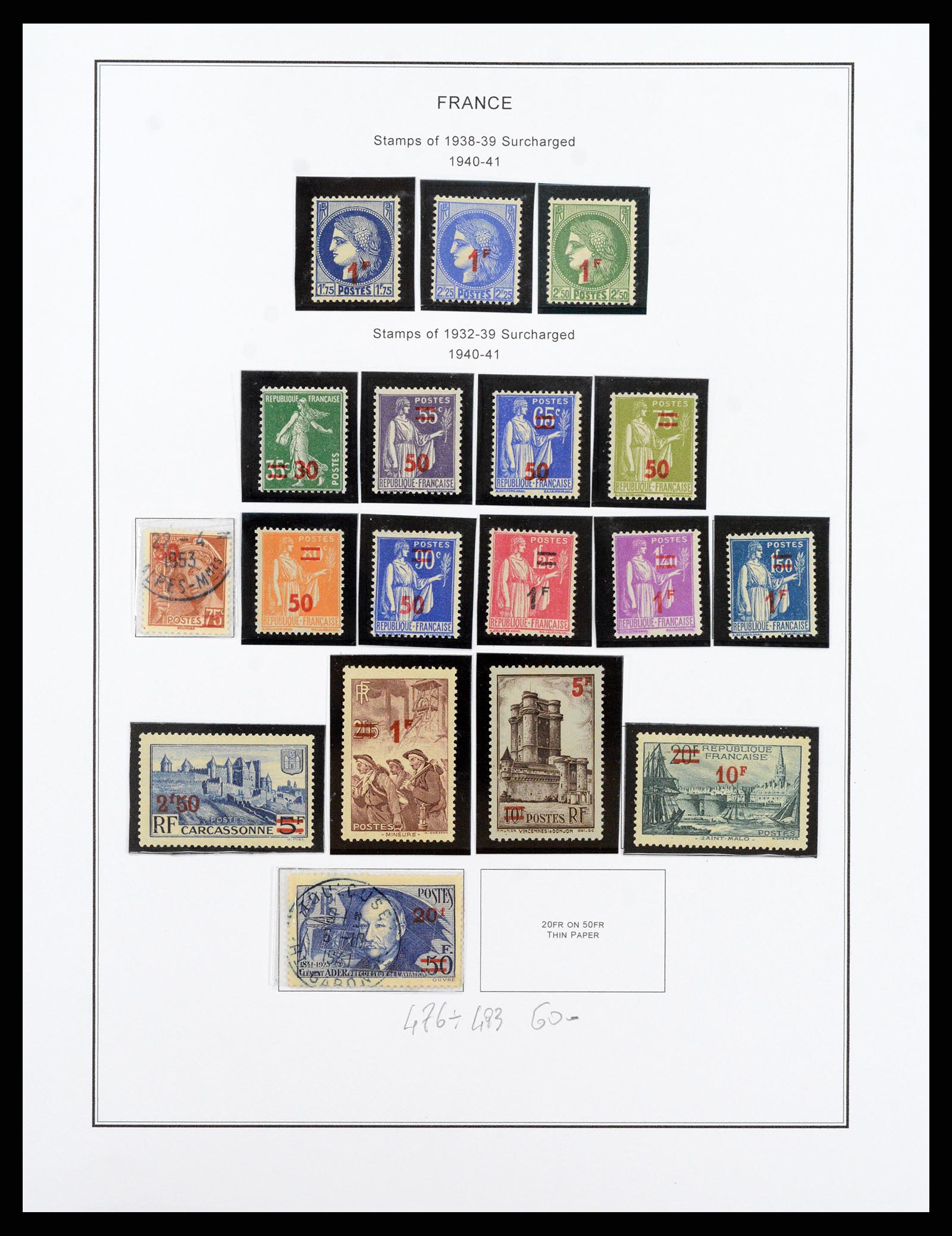 37913 034 - Postzegelverzameling 37913 Frankrijk 1849-2000.
