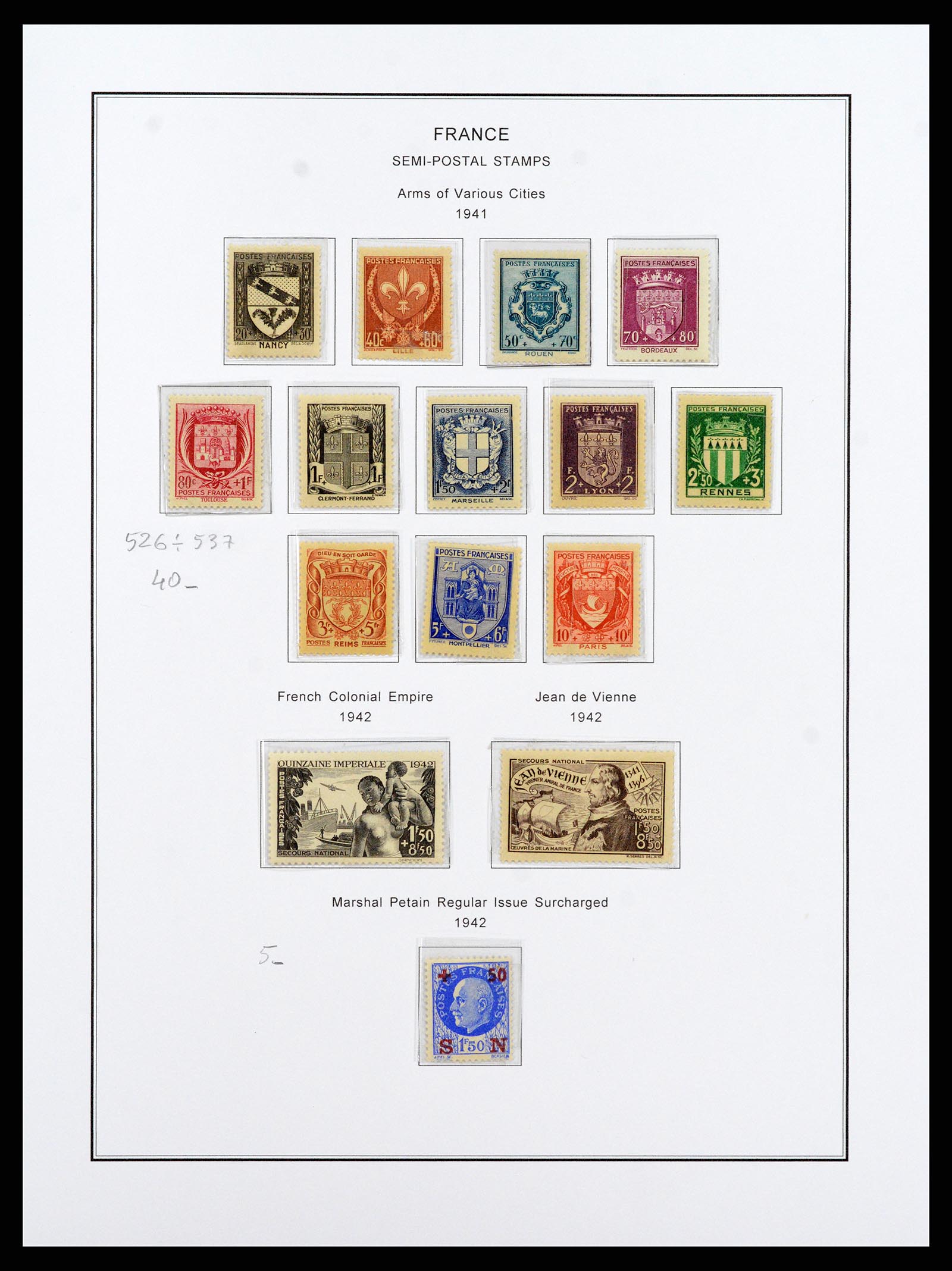 37913 041 - Postzegelverzameling 37913 Frankrijk 1849-2000.
