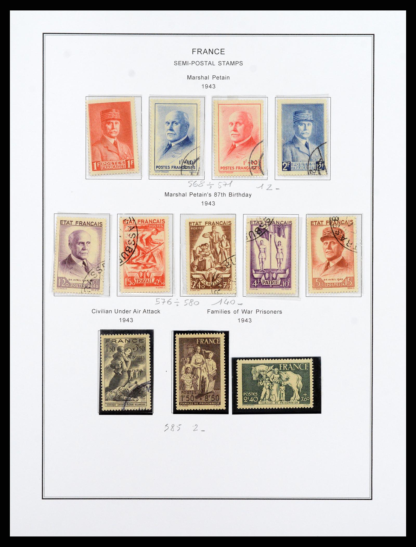 37913 044 - Postzegelverzameling 37913 Frankrijk 1849-2000.