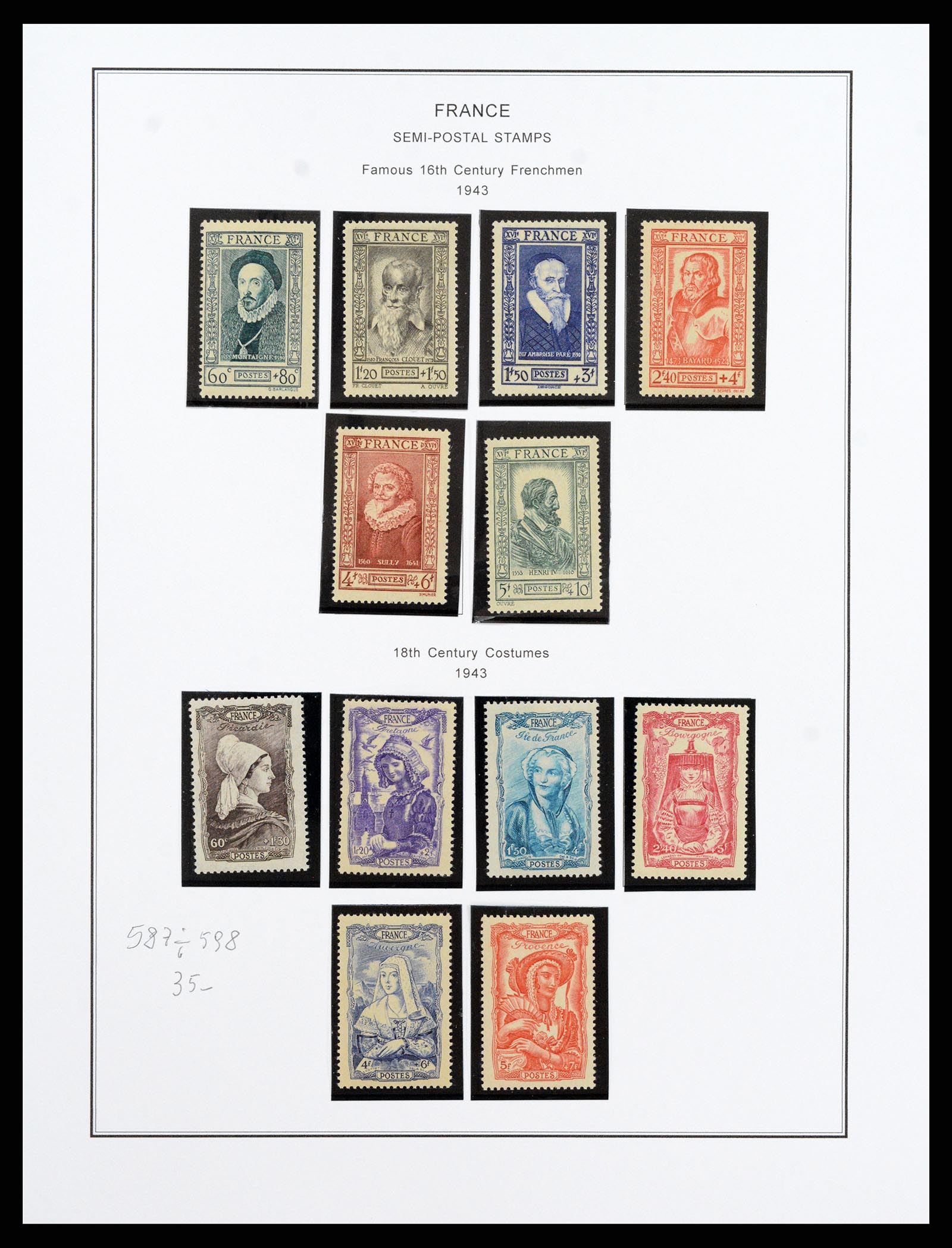 37913 045 - Postzegelverzameling 37913 Frankrijk 1849-2000.