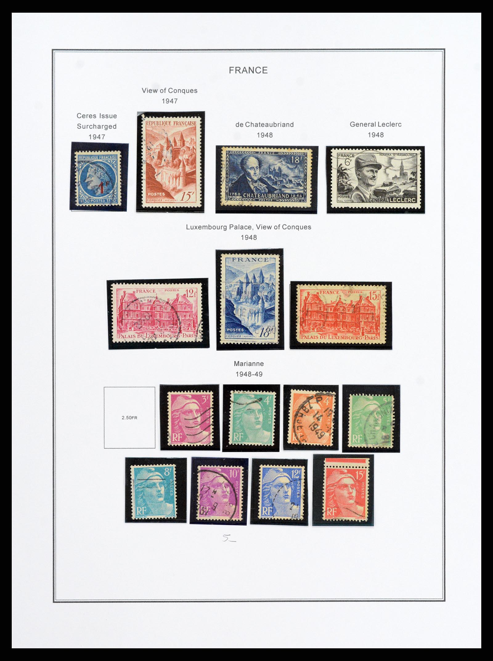 37913 057 - Postzegelverzameling 37913 Frankrijk 1849-2000.
