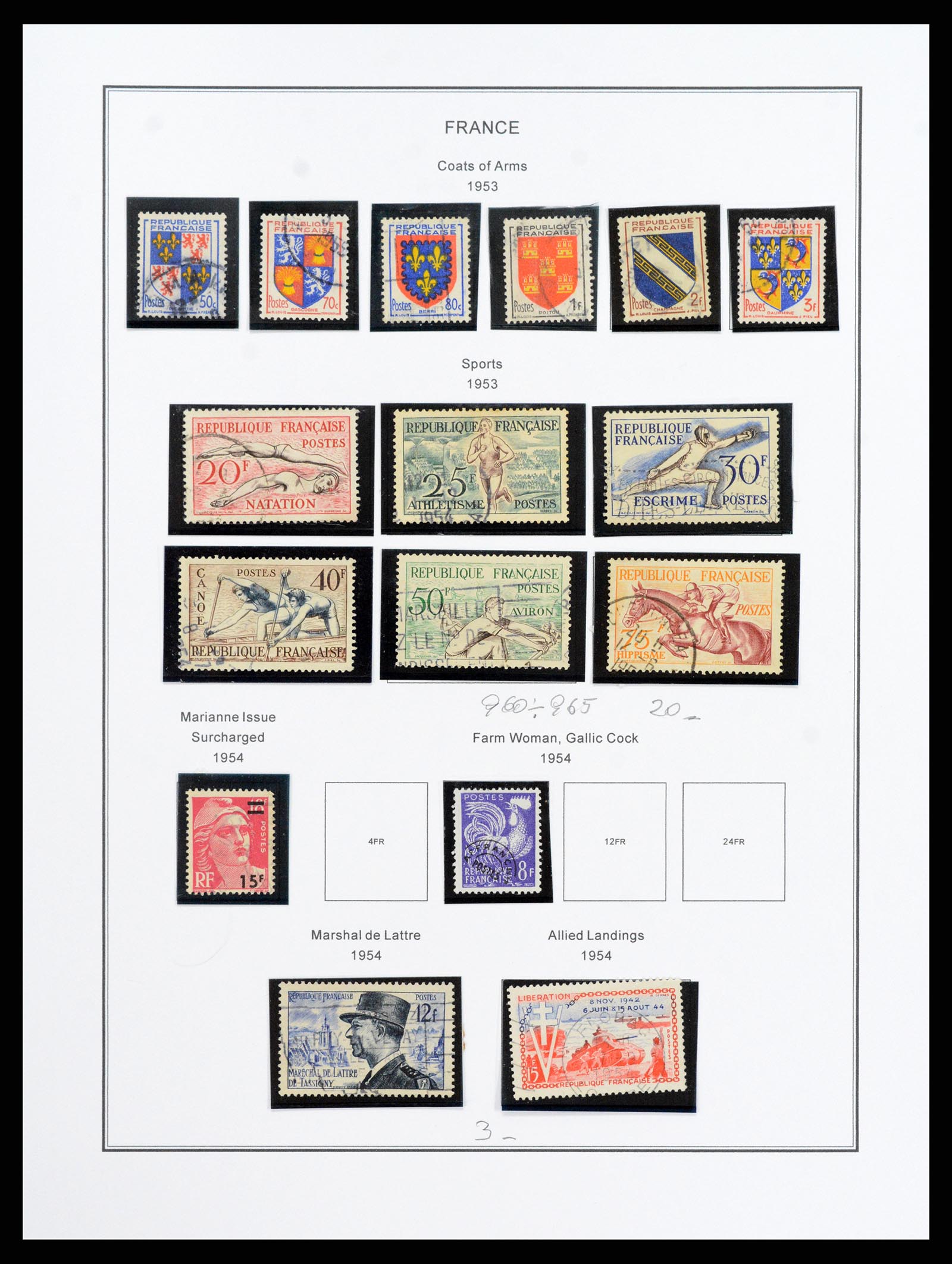 37913 071 - Postzegelverzameling 37913 Frankrijk 1849-2000.