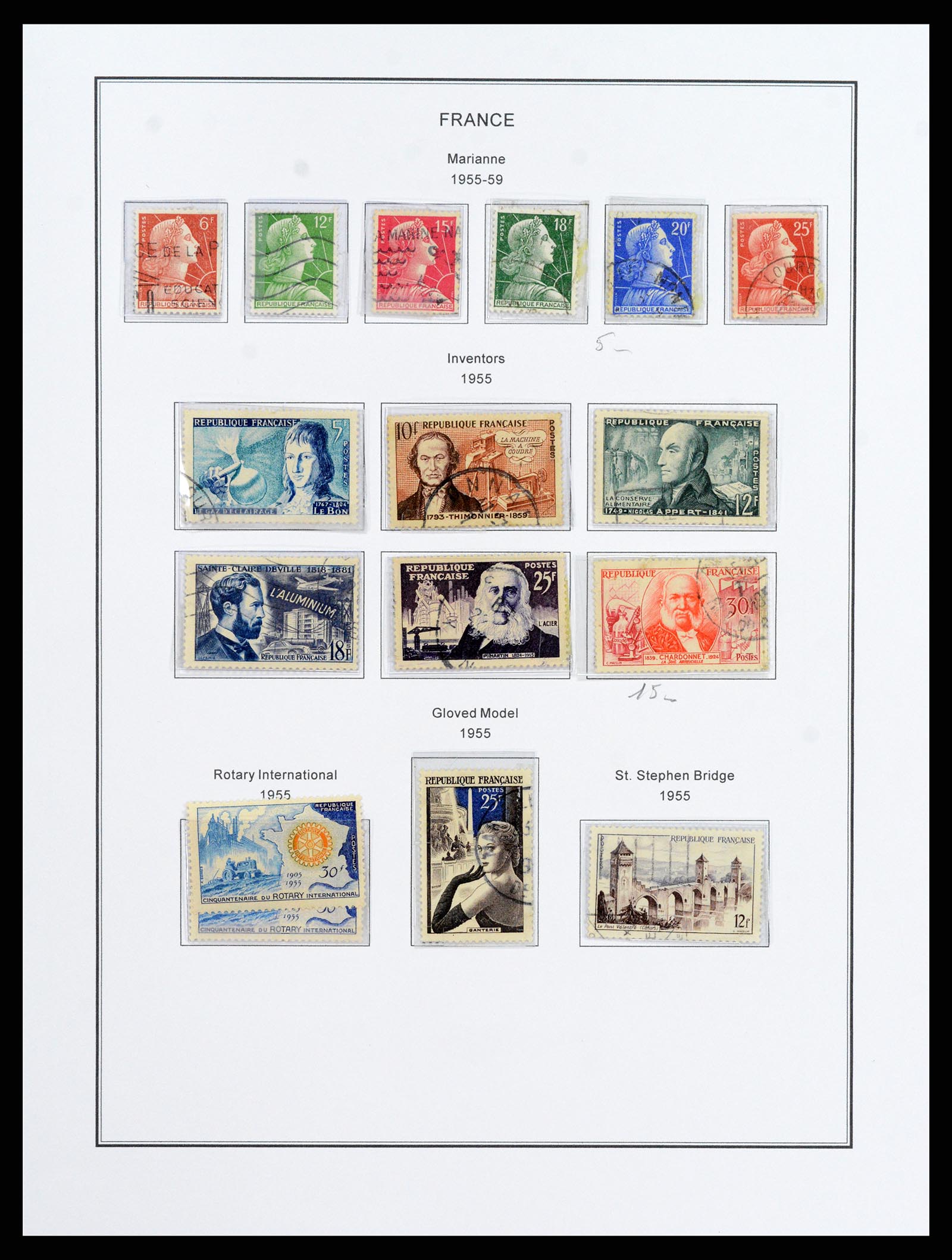 37913 076 - Postzegelverzameling 37913 Frankrijk 1849-2000.