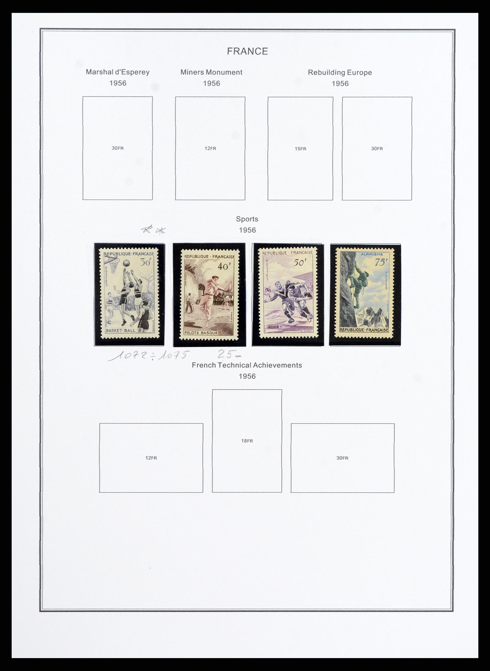 37913 081 - Postzegelverzameling 37913 Frankrijk 1849-2000.