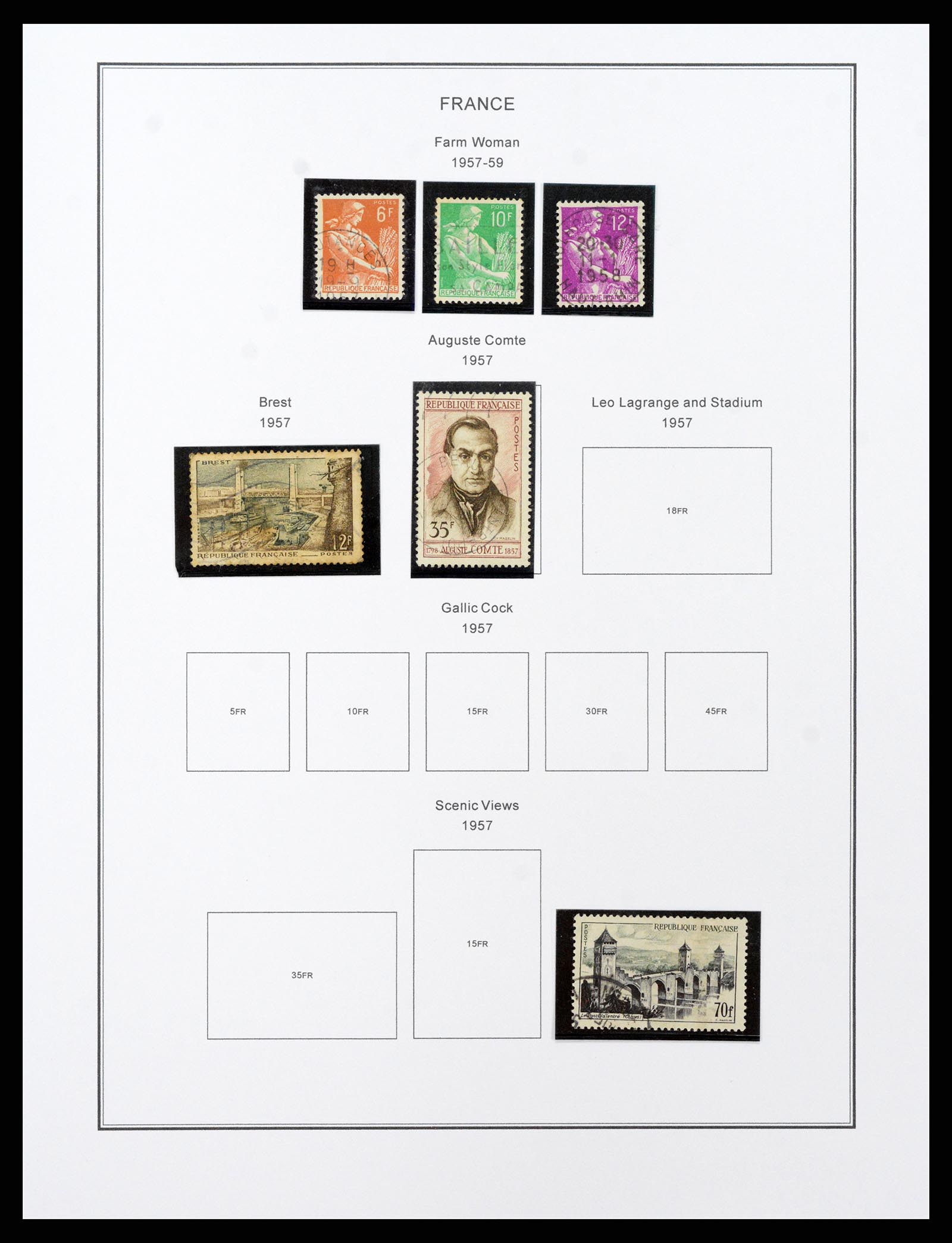 37913 090 - Postzegelverzameling 37913 Frankrijk 1849-2000.
