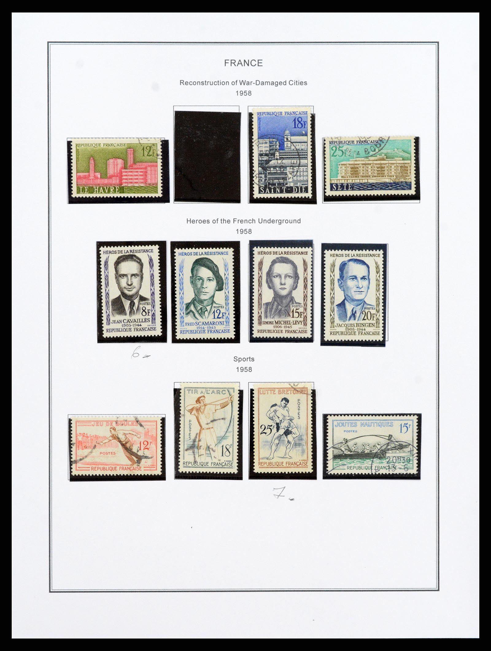 37913 093 - Postzegelverzameling 37913 Frankrijk 1849-2000.
