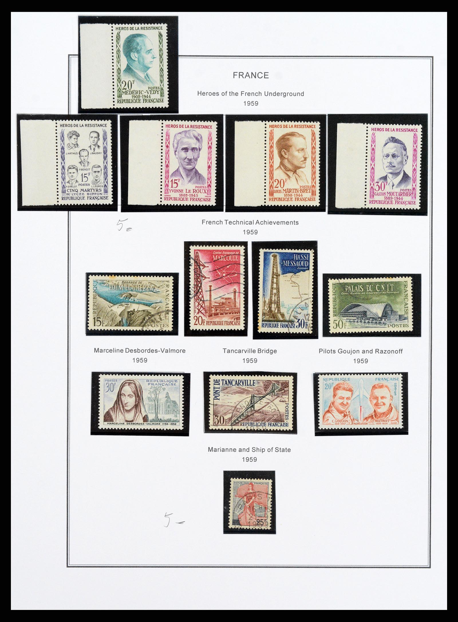 37913 095 - Postzegelverzameling 37913 Frankrijk 1849-2000.