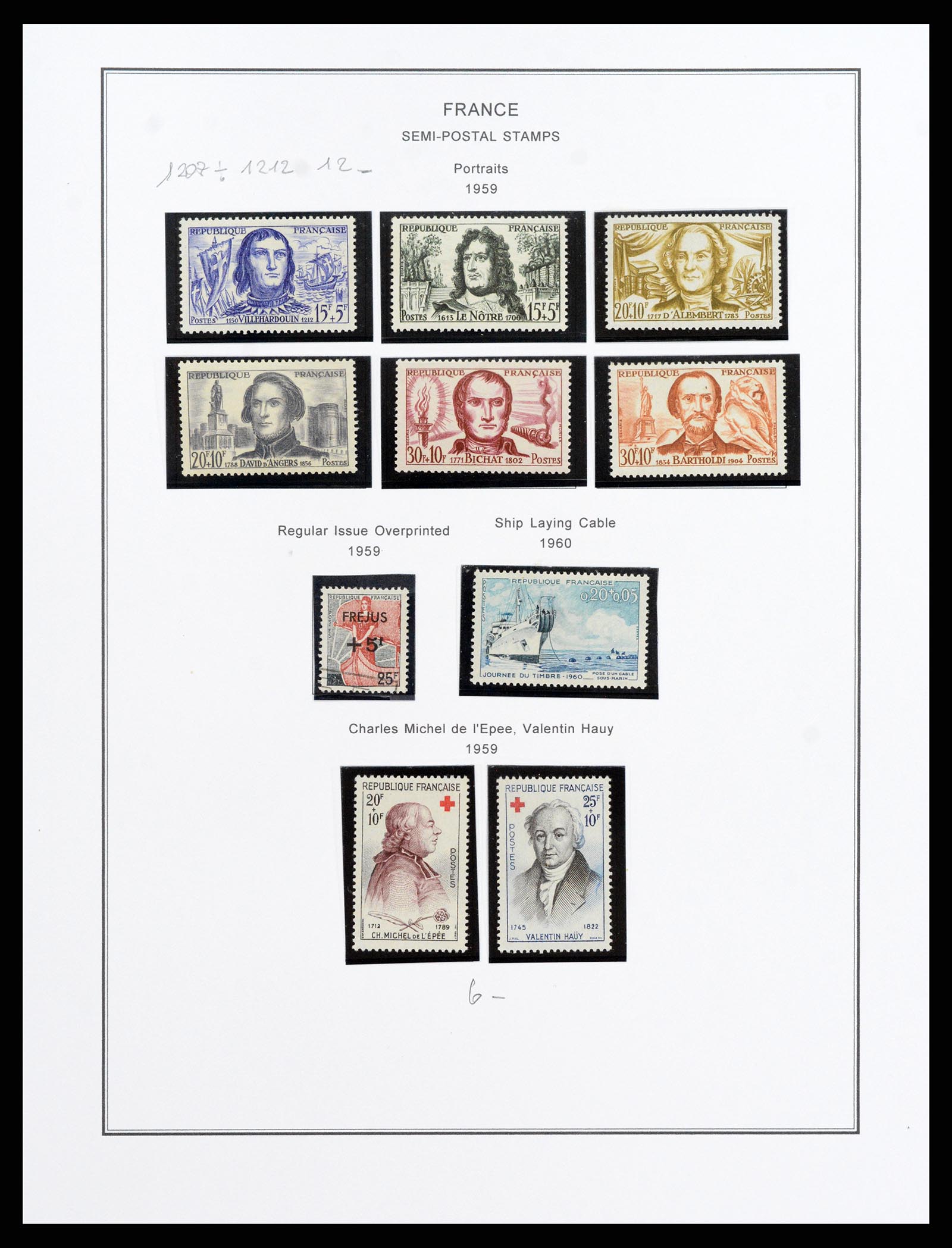 37913 096 - Postzegelverzameling 37913 Frankrijk 1849-2000.