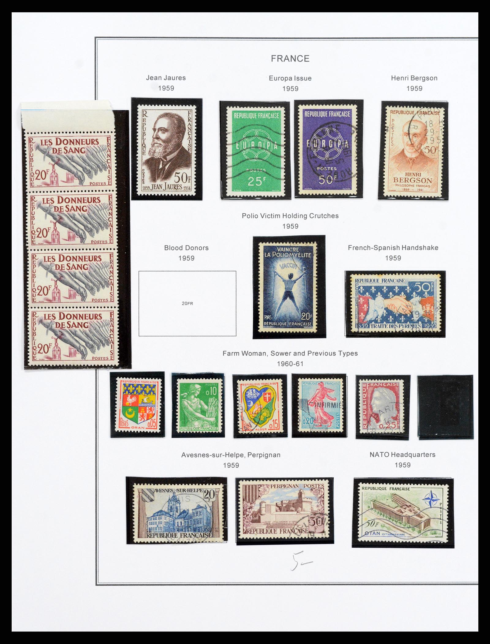 37913 097 - Postzegelverzameling 37913 Frankrijk 1849-2000.