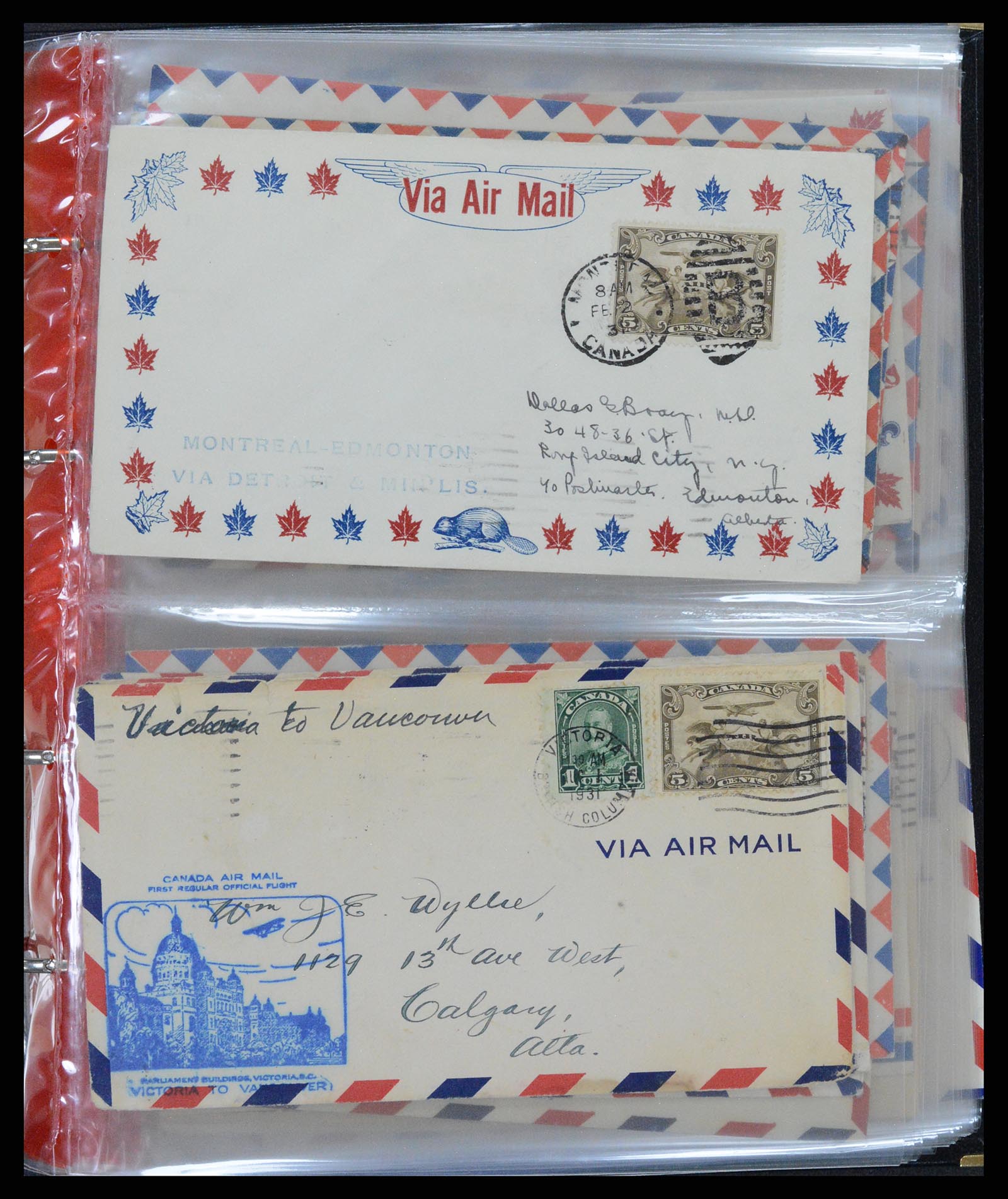 37922 003 - Stamp Collection 37922 Canada airmail covers 1928-1949.