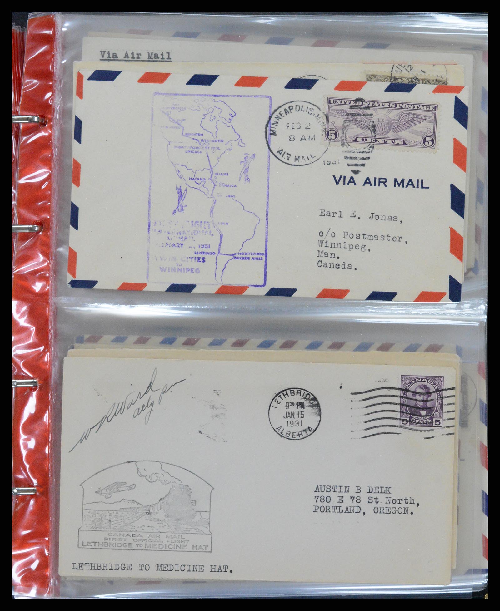37922 009 - Stamp Collection 37922 Canada airmail covers 1928-1949.