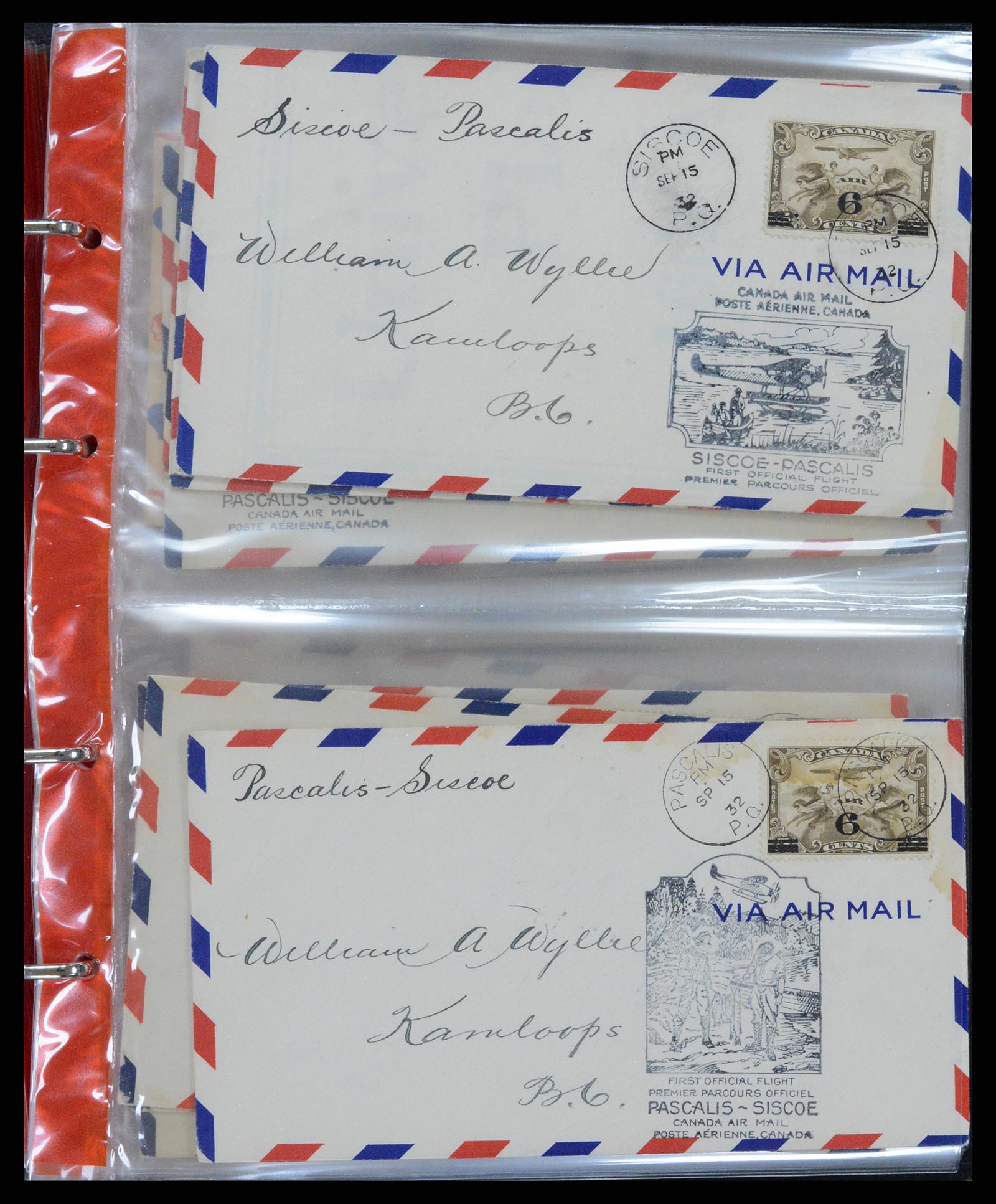37922 015 - Stamp Collection 37922 Canada airmail covers 1928-1949.
