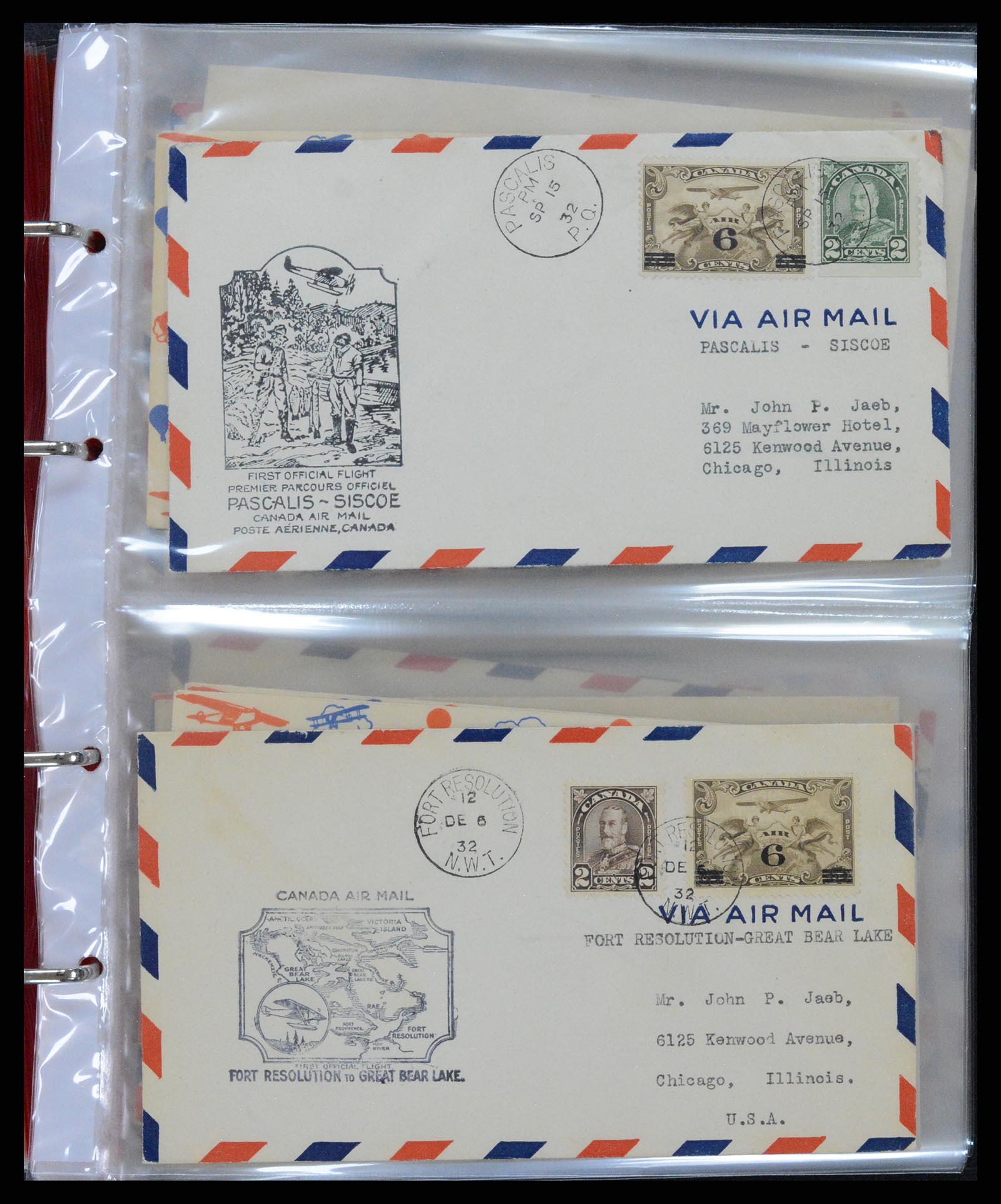37922 018 - Stamp Collection 37922 Canada airmail covers 1928-1949.