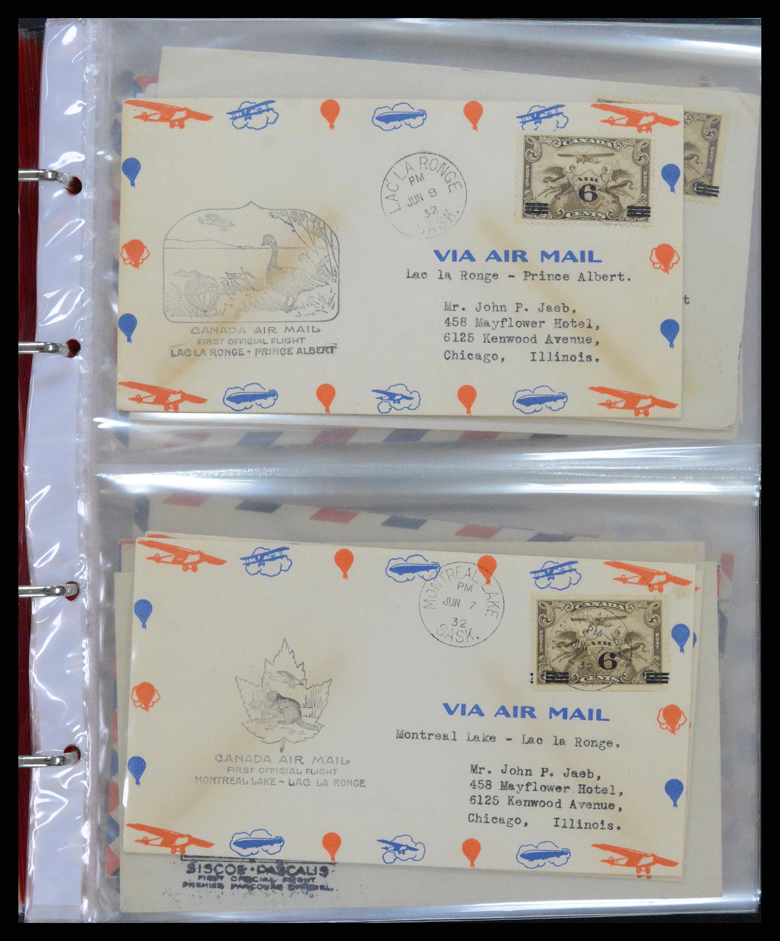 37922 019 - Stamp Collection 37922 Canada airmail covers 1928-1949.