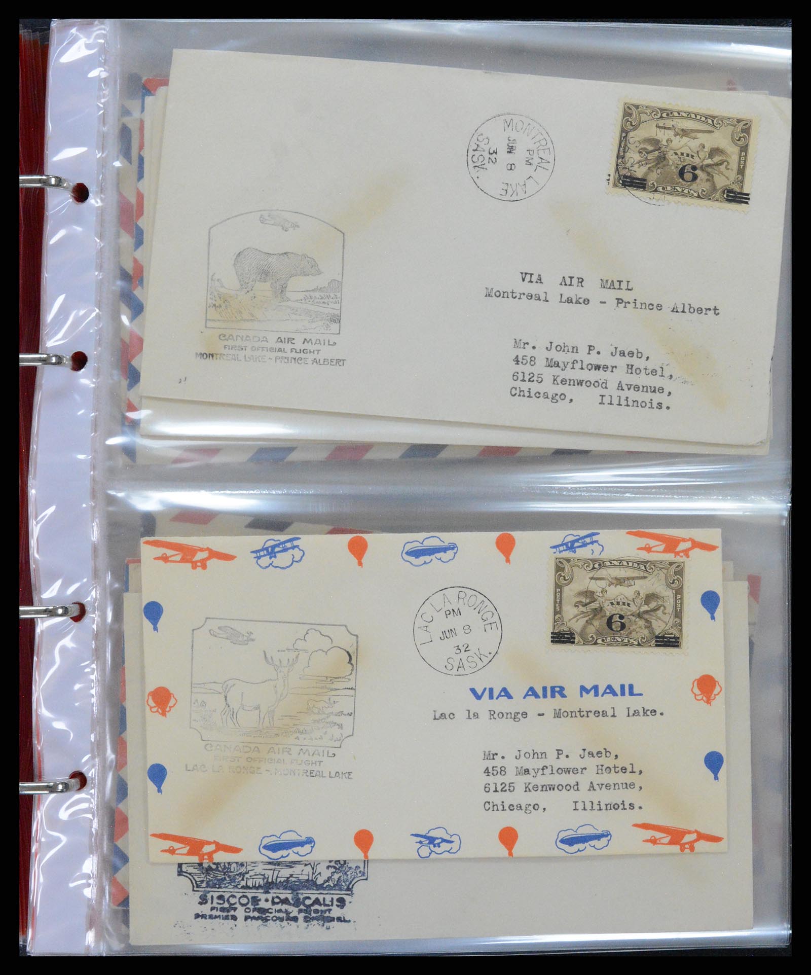 37922 020 - Stamp Collection 37922 Canada airmail covers 1928-1949.