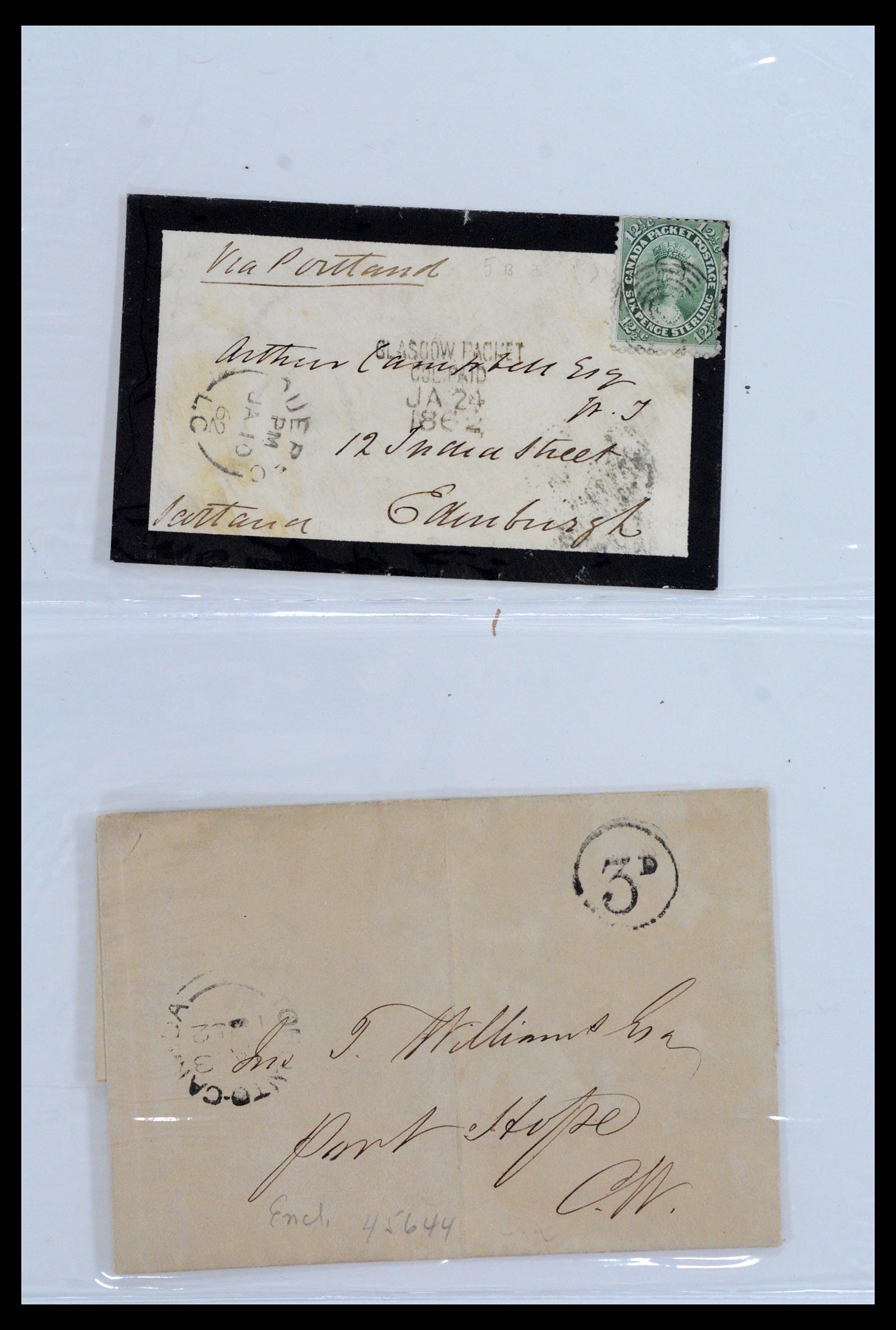 37923 001 - Stamp Collection 37923 Canada covers 1852-1970.