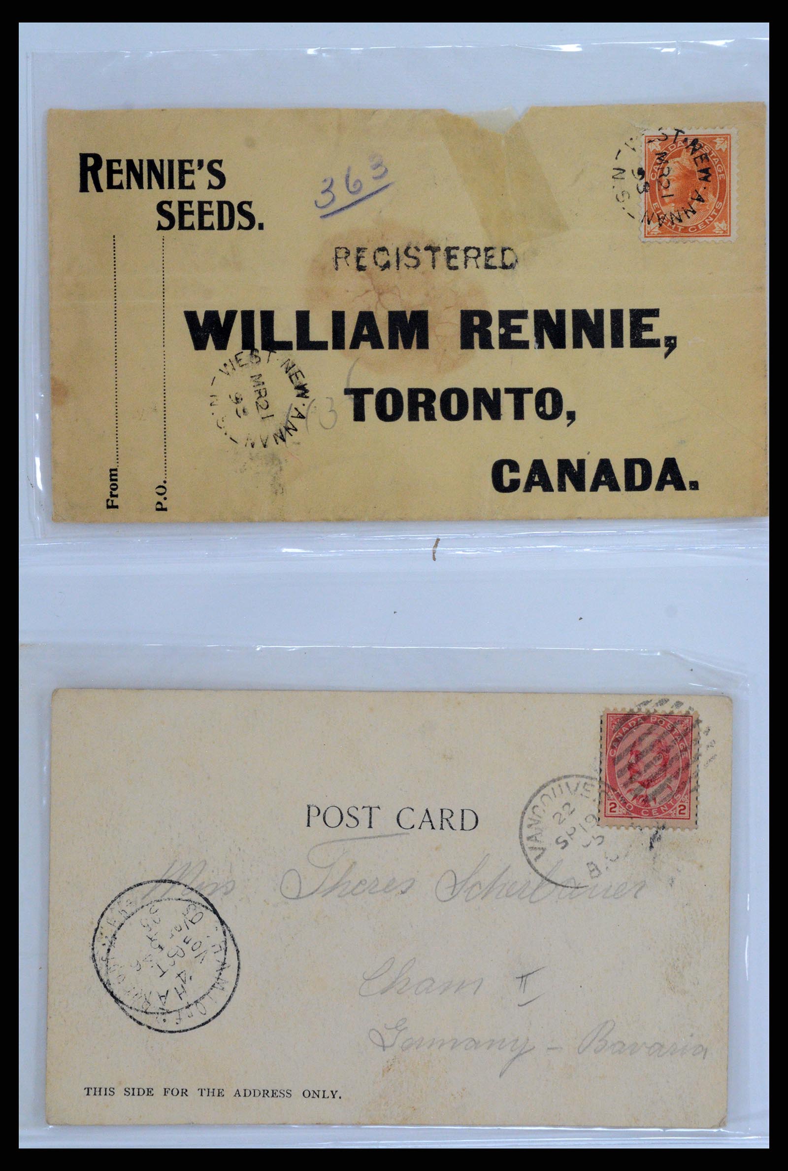 37923 008 - Stamp Collection 37923 Canada covers 1852-1970.