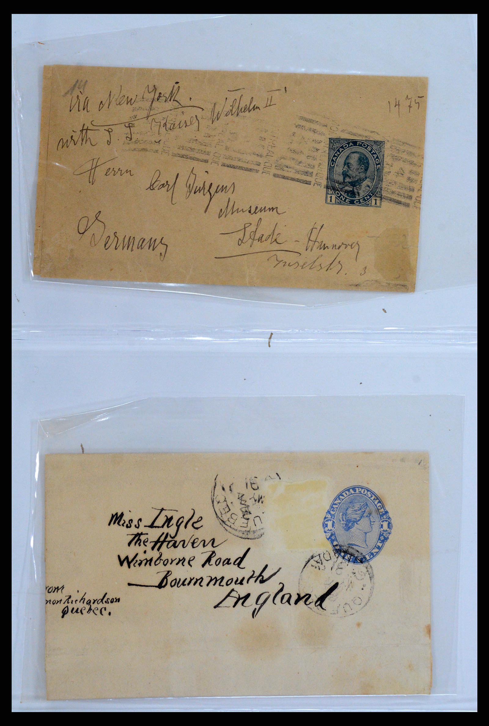 37923 012 - Stamp Collection 37923 Canada covers 1852-1970.