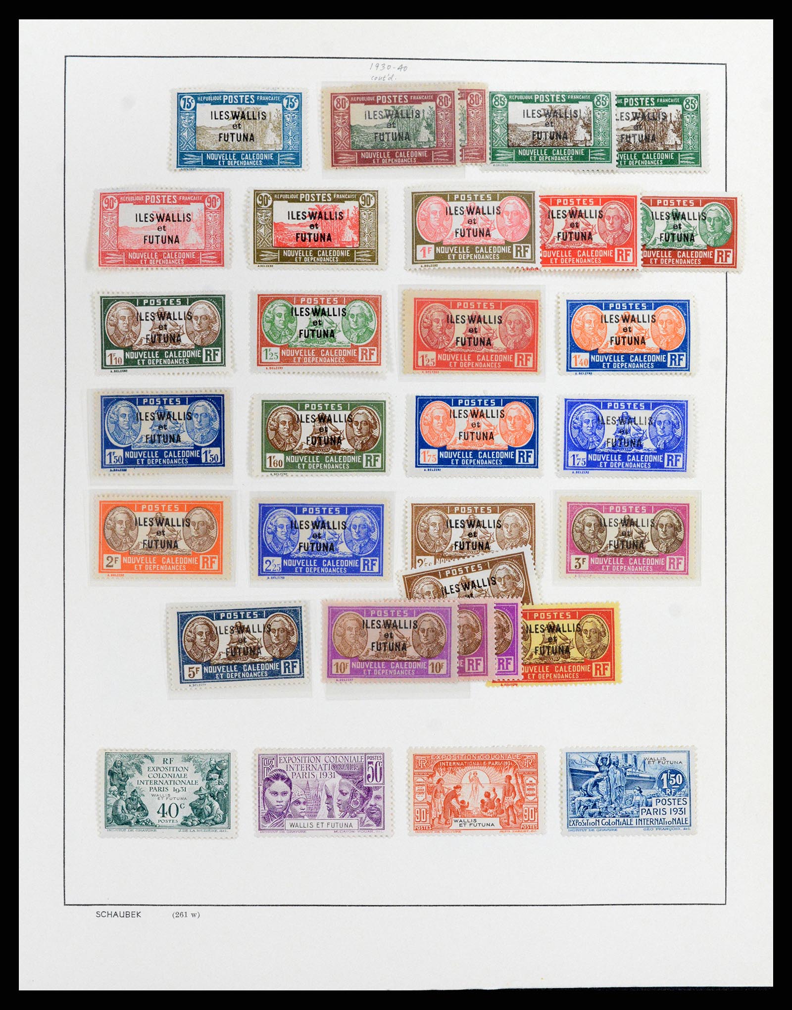 37926 003 - Postzegelverzameling 37926 Wallis et Futuna 1922-2001.