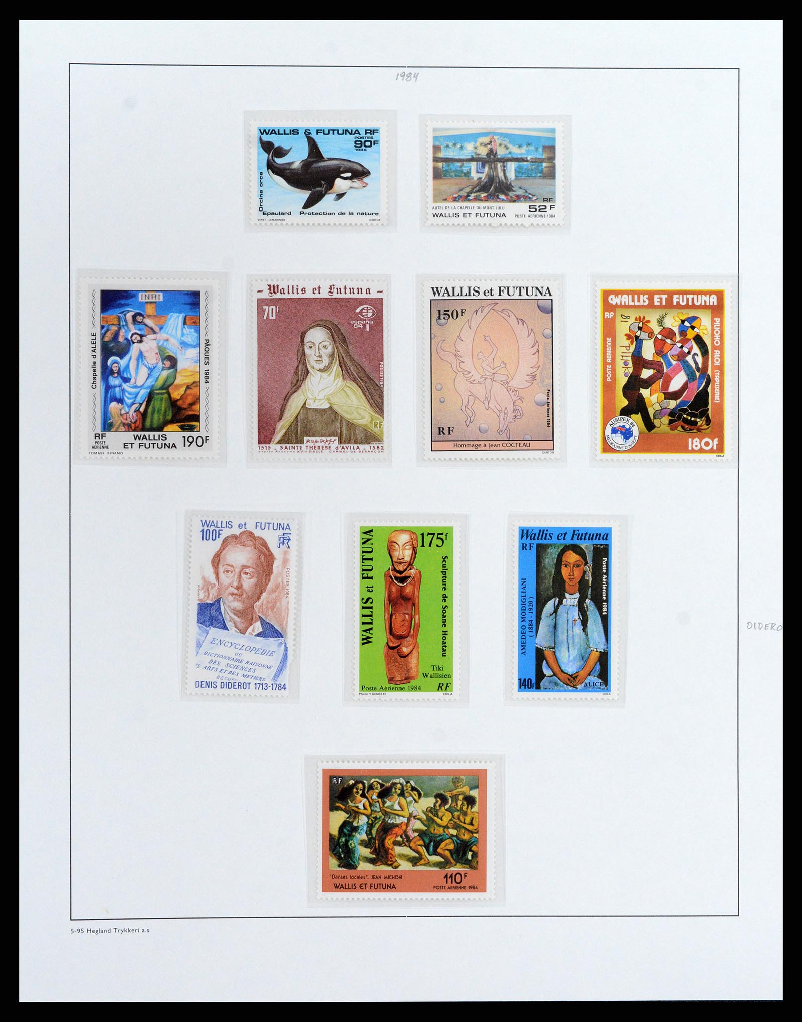 37926 038 - Postzegelverzameling 37926 Wallis et Futuna 1922-2001.