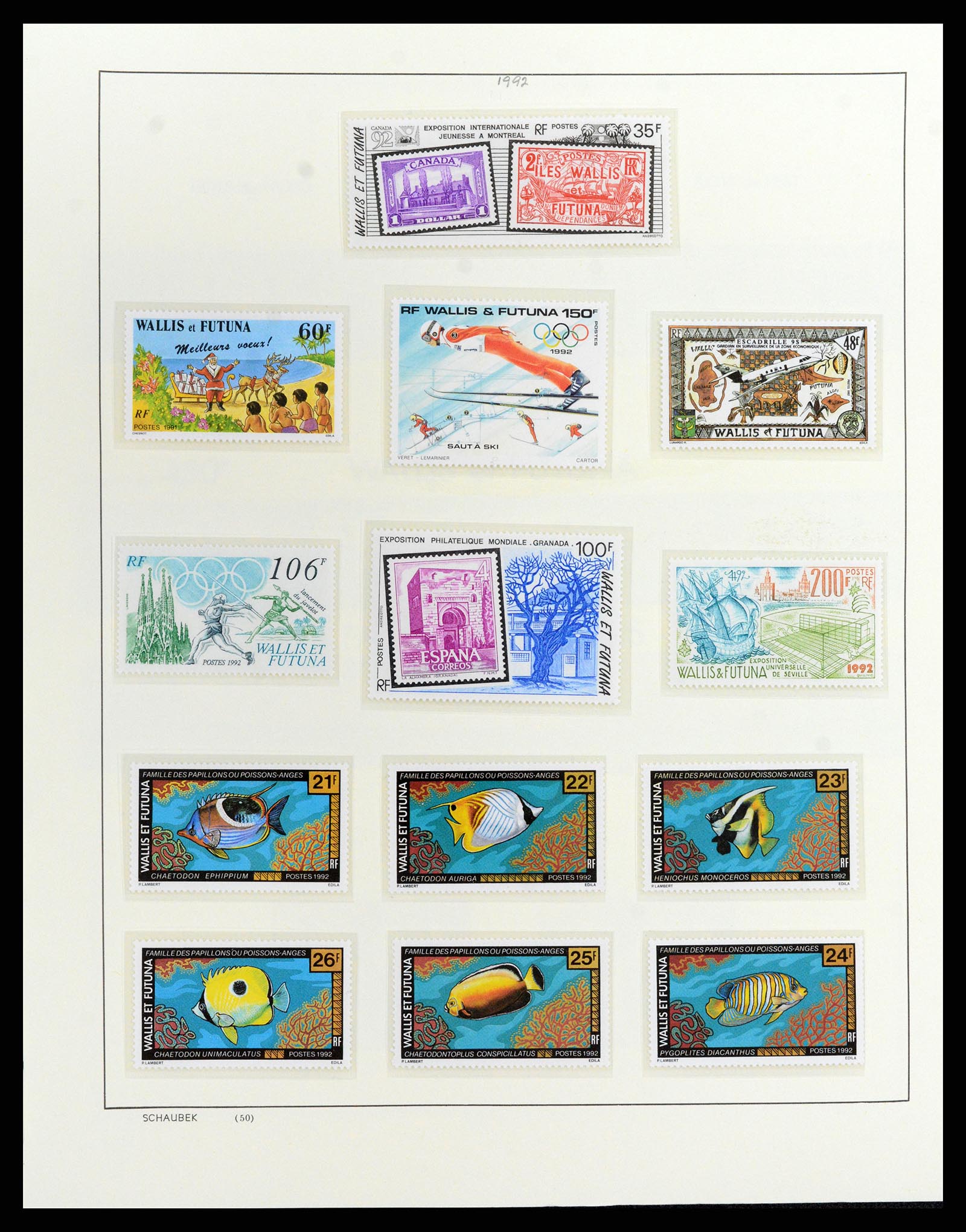37926 054 - Postzegelverzameling 37926 Wallis et Futuna 1922-2001.