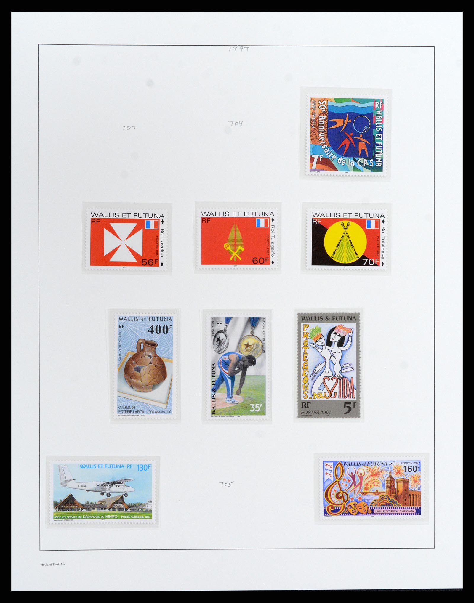 37926 062 - Postzegelverzameling 37926 Wallis et Futuna 1922-2001.