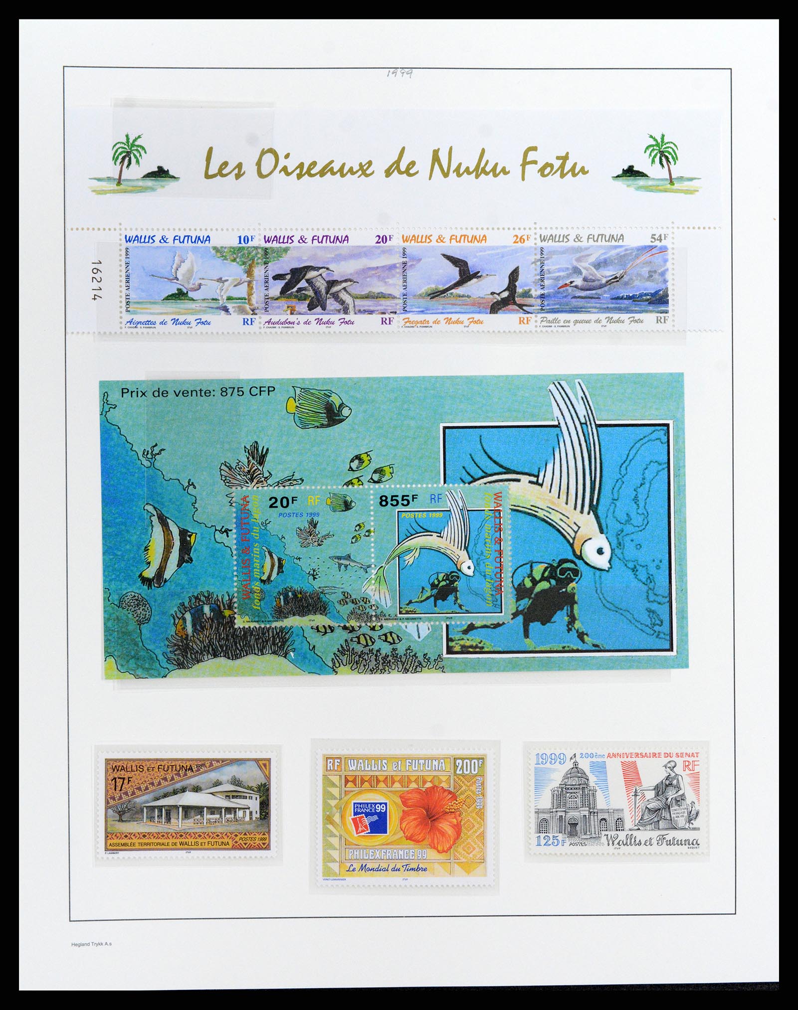 37926 067 - Postzegelverzameling 37926 Wallis et Futuna 1922-2001.