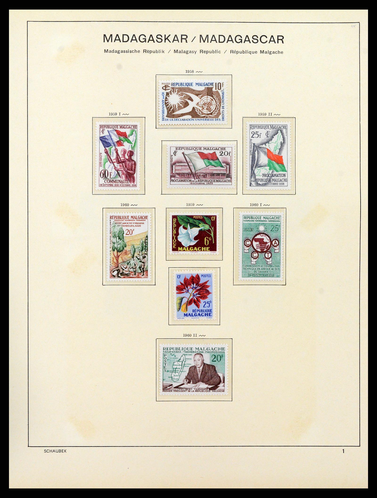 37929 093 - Stamp Collection 37929 Madagascar 1889-2000.
