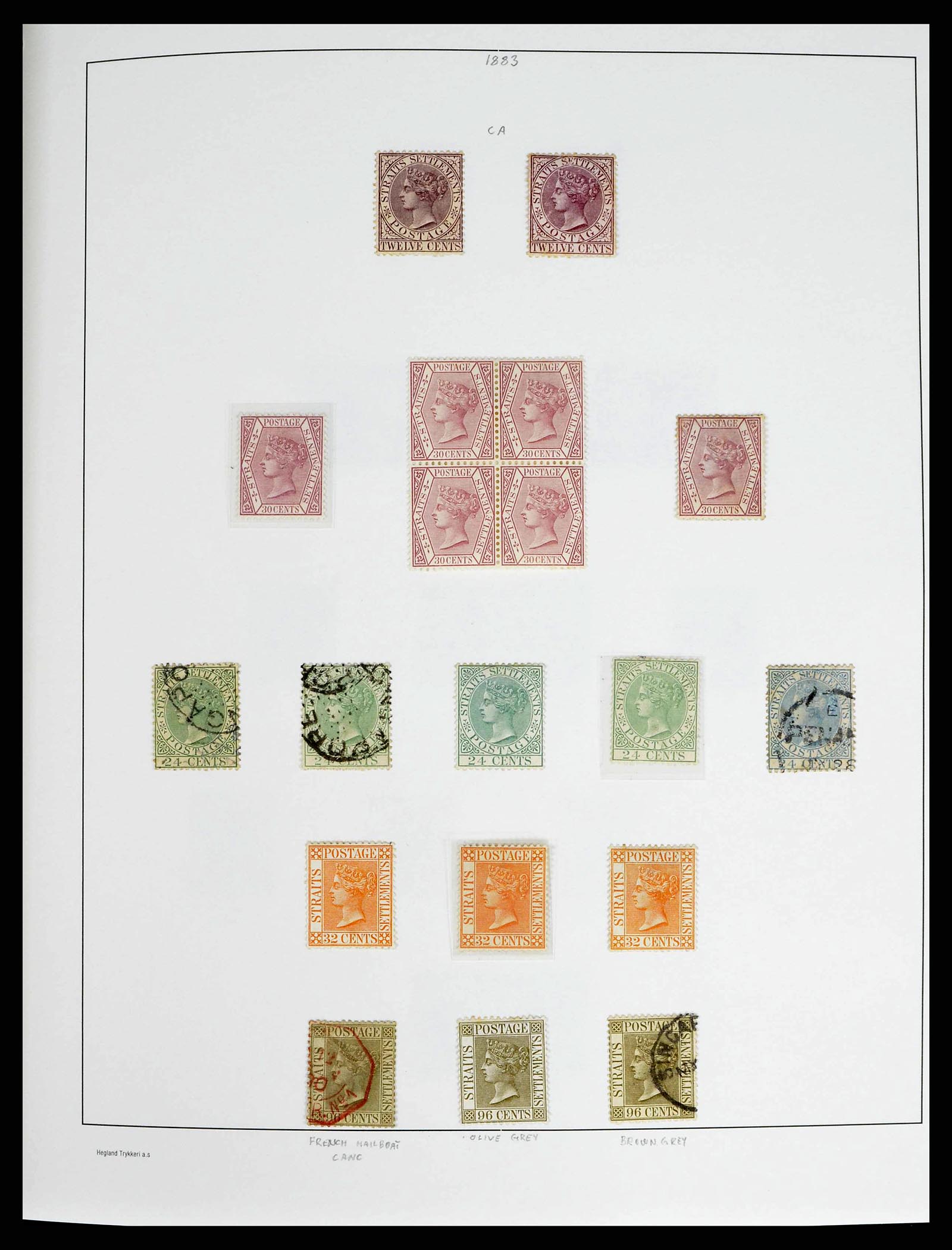37935 0010 - Stamp collection 37935 Supercollection Straits Settlements 1867-1941.