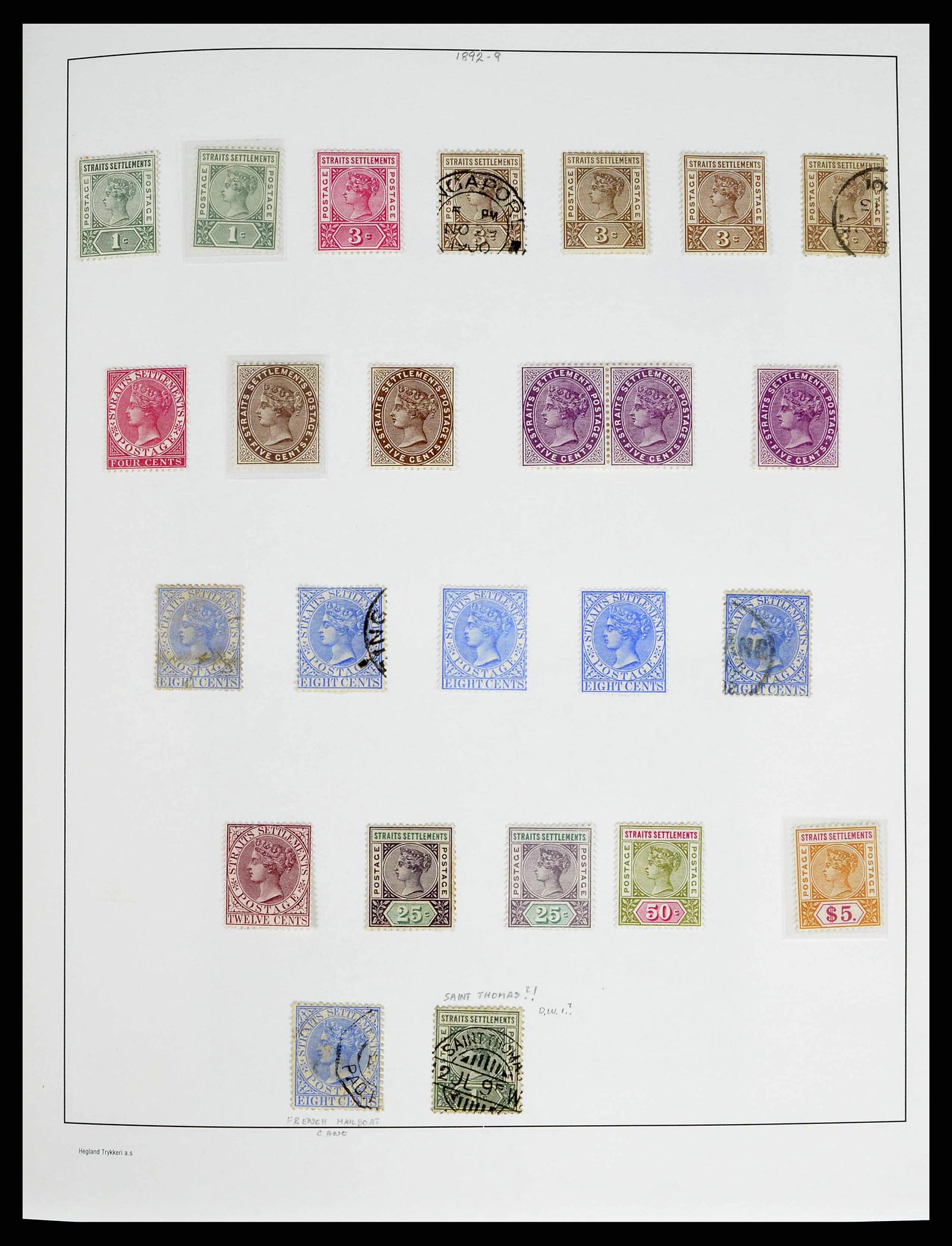 37935 0016 - Stamp collection 37935 Supercollection Straits Settlements 1867-1941.