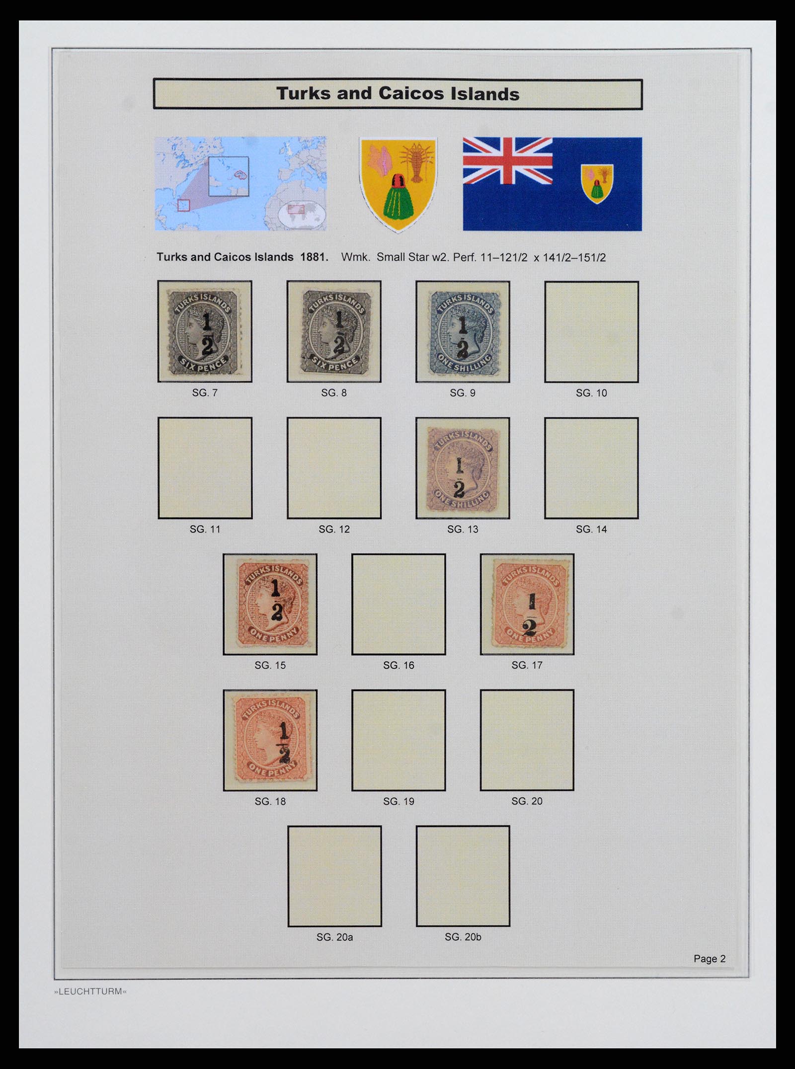 37947 002 - Postzegelverzameling 37947 Turks & Caicos 1867-1978.