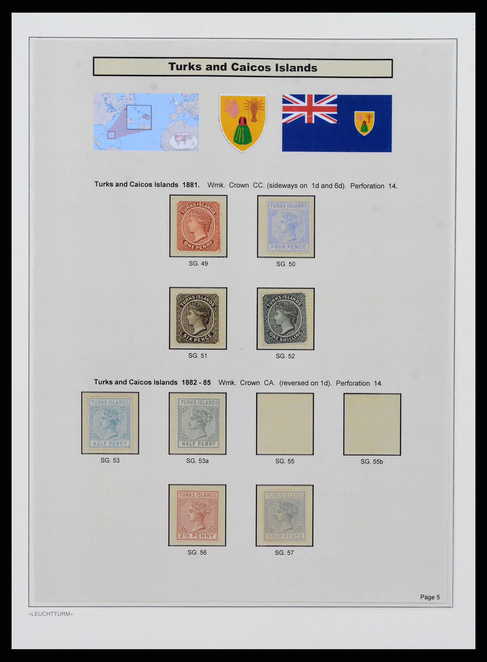 37947 006 - Postzegelverzameling 37947 Turks & Caicos 1867-1978.