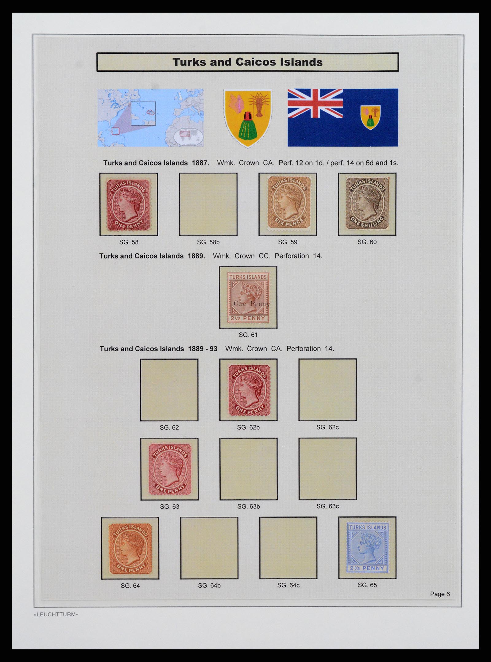 37947 007 - Postzegelverzameling 37947 Turks & Caicos 1867-1978.