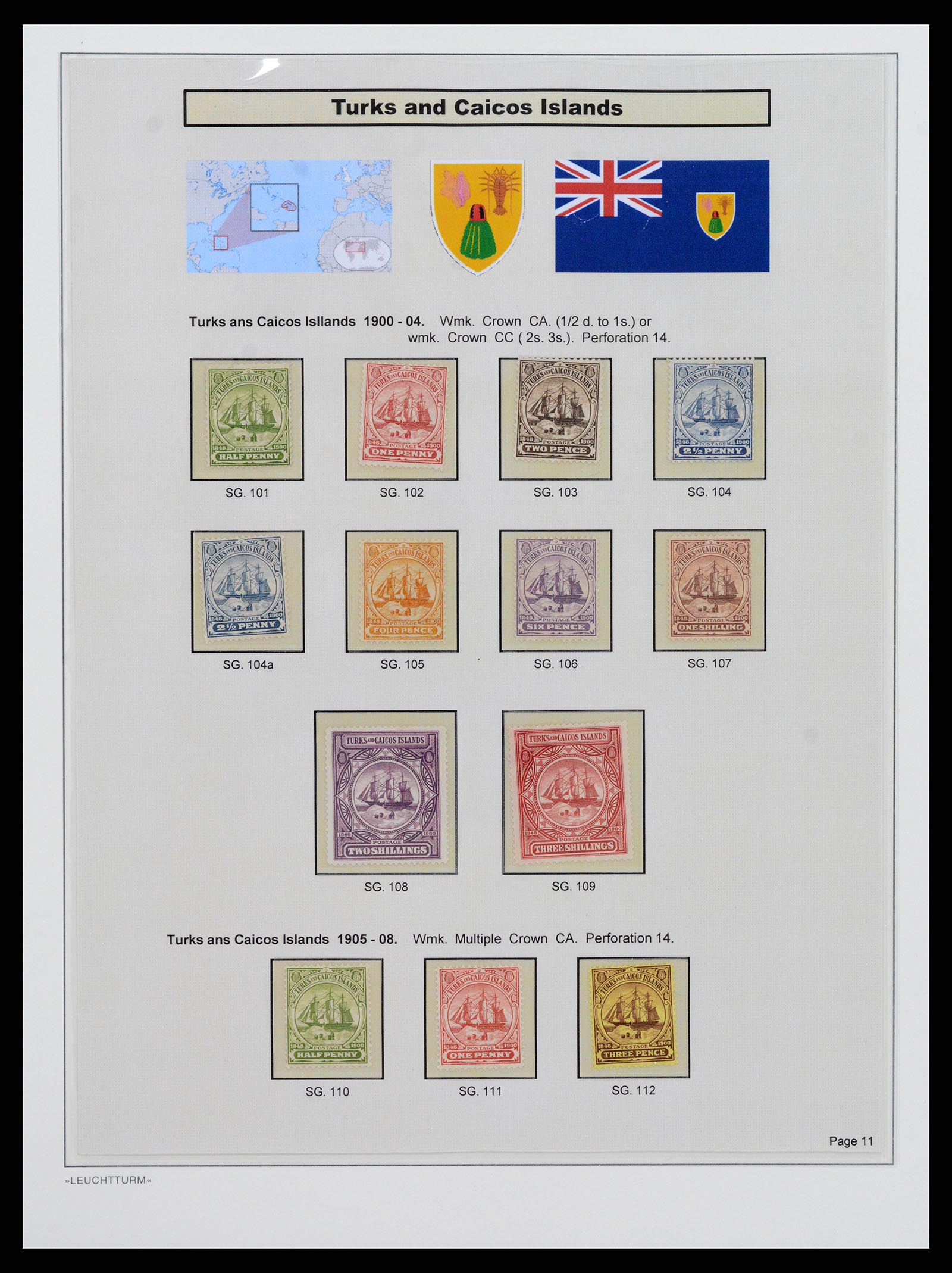 37947 008 - Postzegelverzameling 37947 Turks & Caicos 1867-1978.