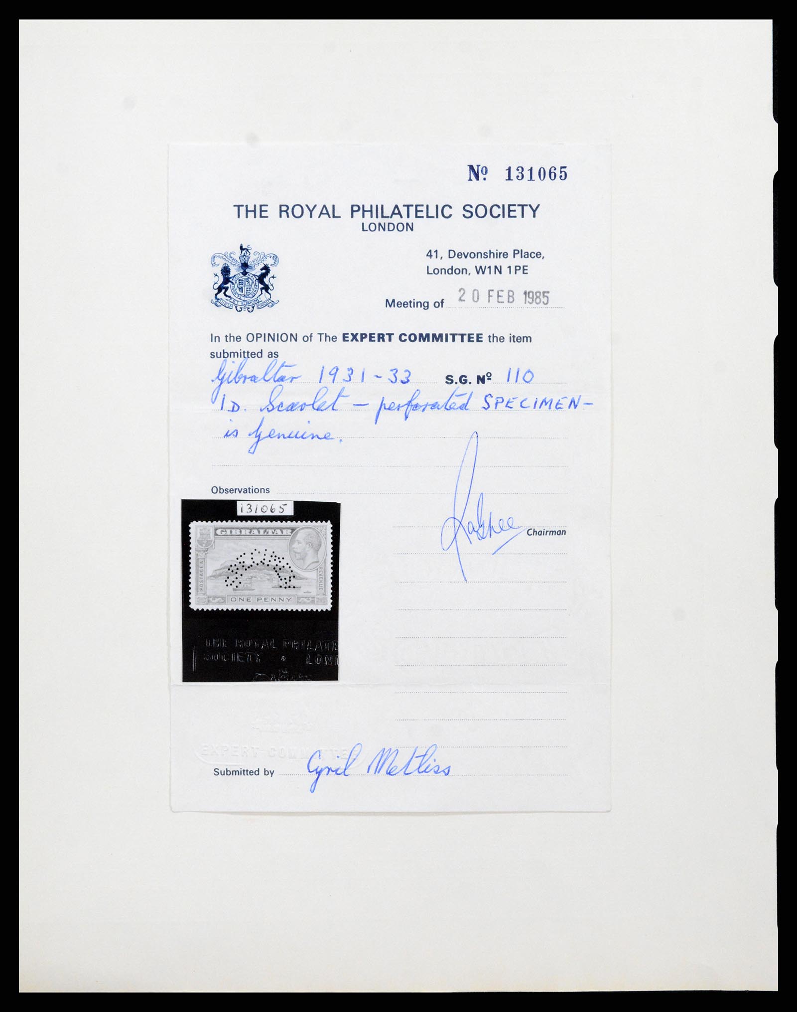 37950 001 - Postzegelverzameling 37950 Superverzameling Gibraltar 1886-2000.