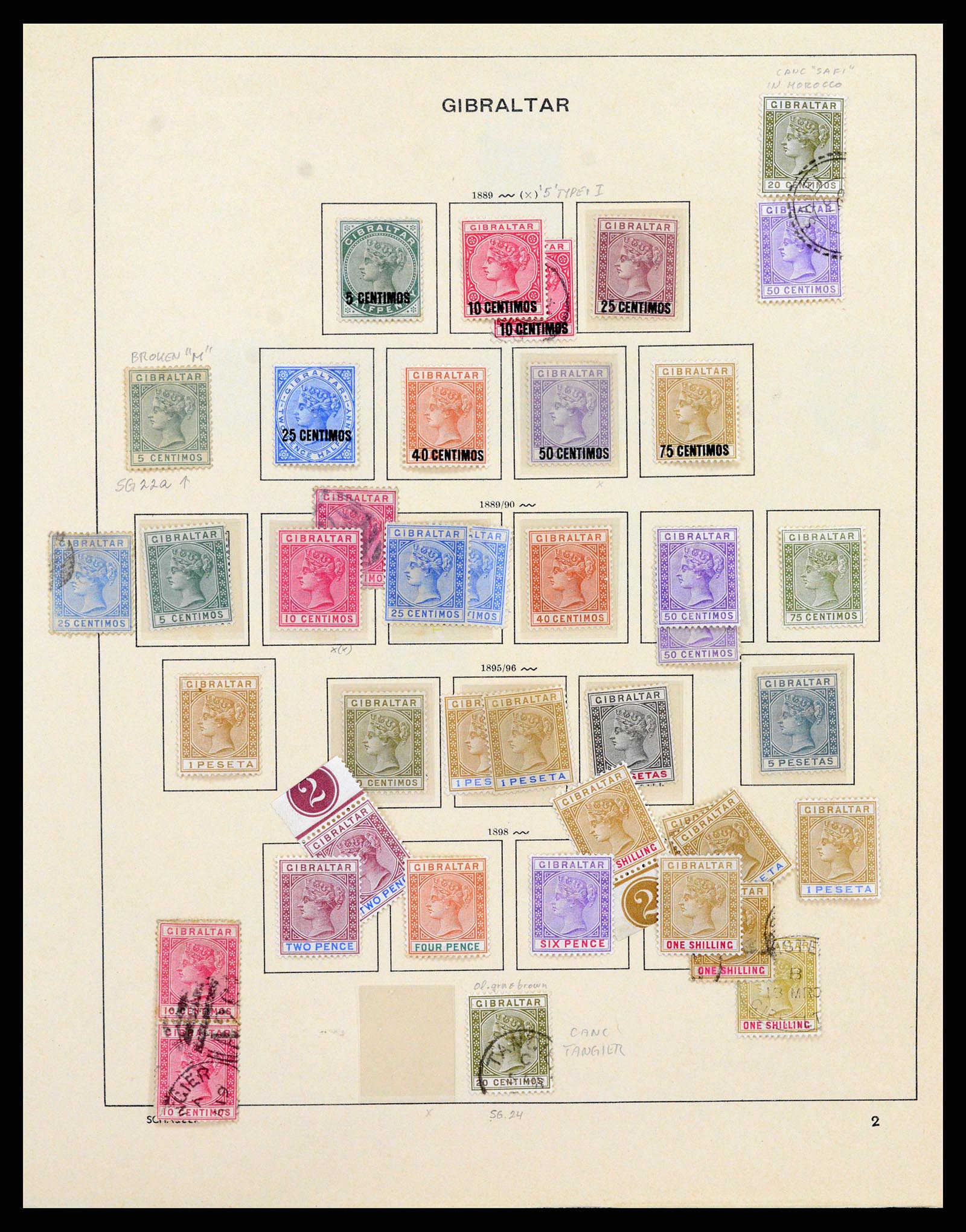 37950 006 - Postzegelverzameling 37950 Superverzameling Gibraltar 1886-2000.