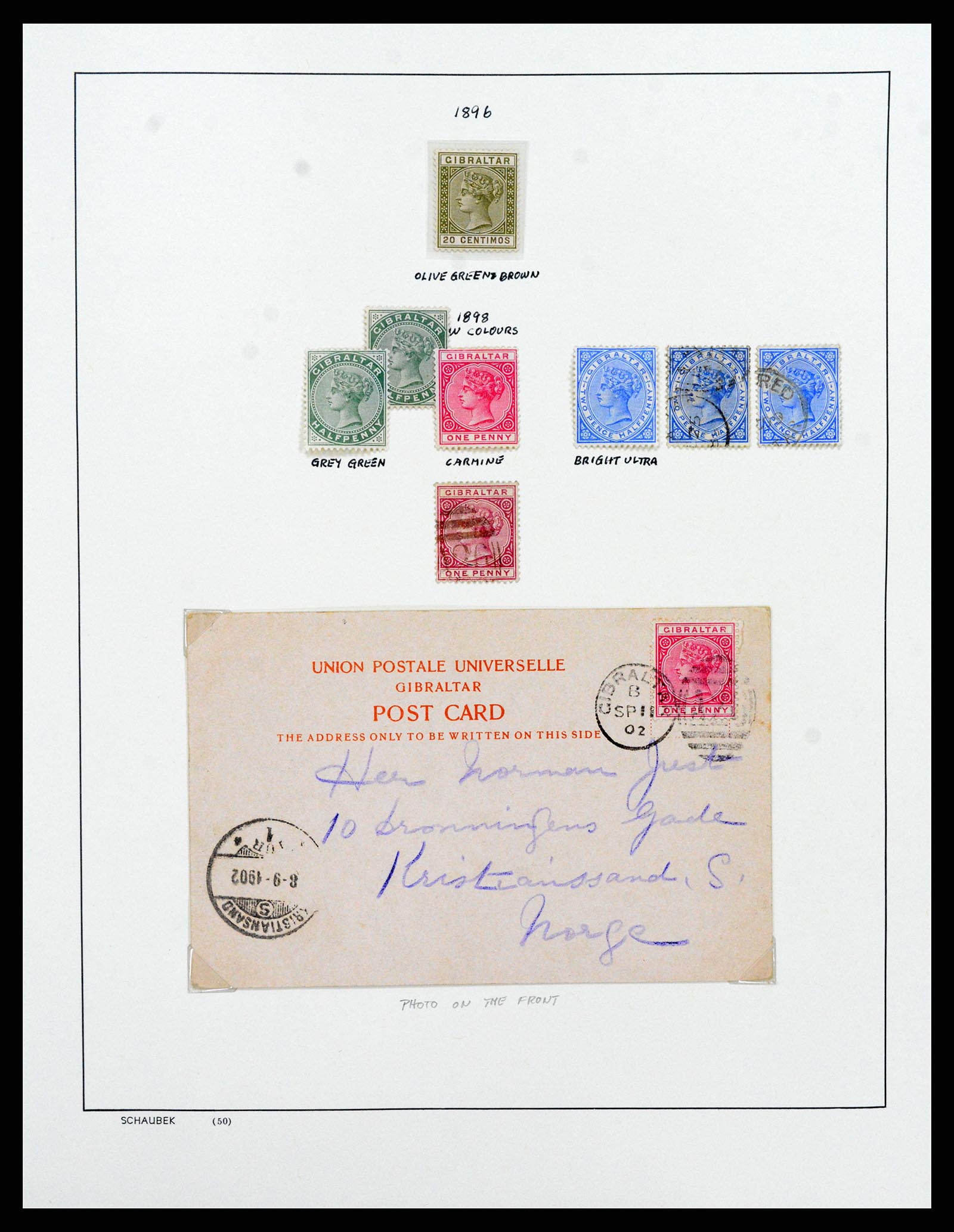 37950 008 - Postzegelverzameling 37950 Superverzameling Gibraltar 1886-2000.