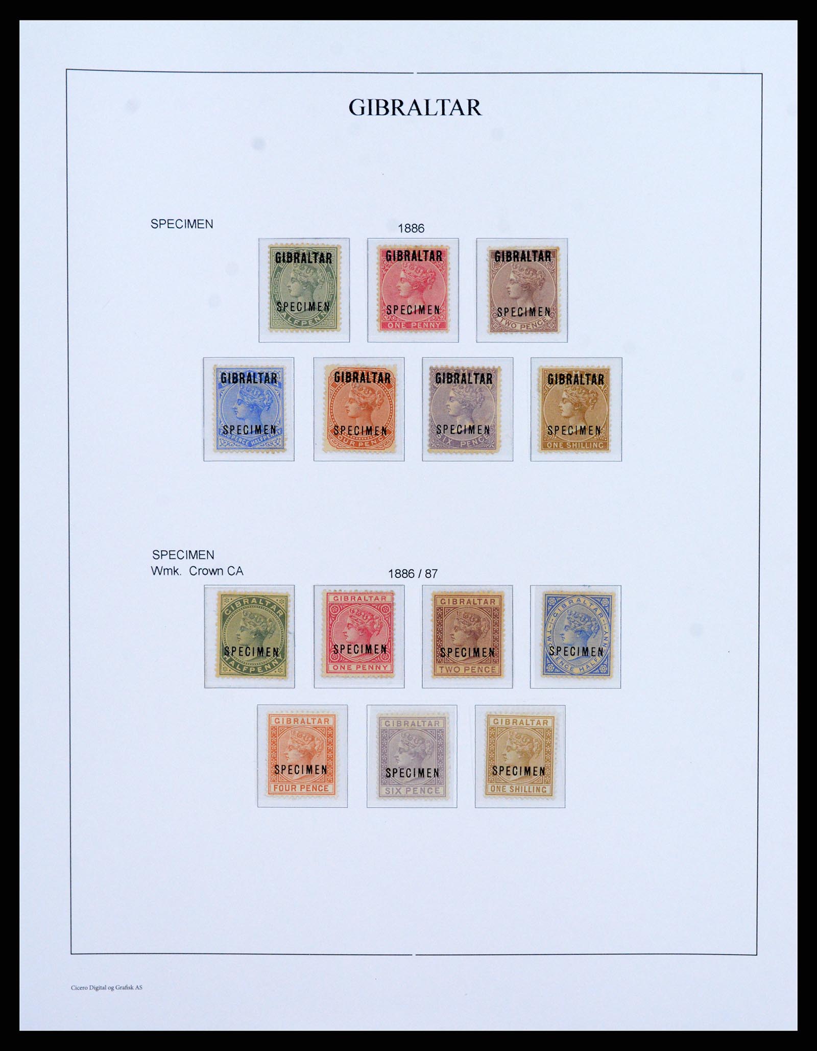 37950 010 - Postzegelverzameling 37950 Superverzameling Gibraltar 1886-2000.