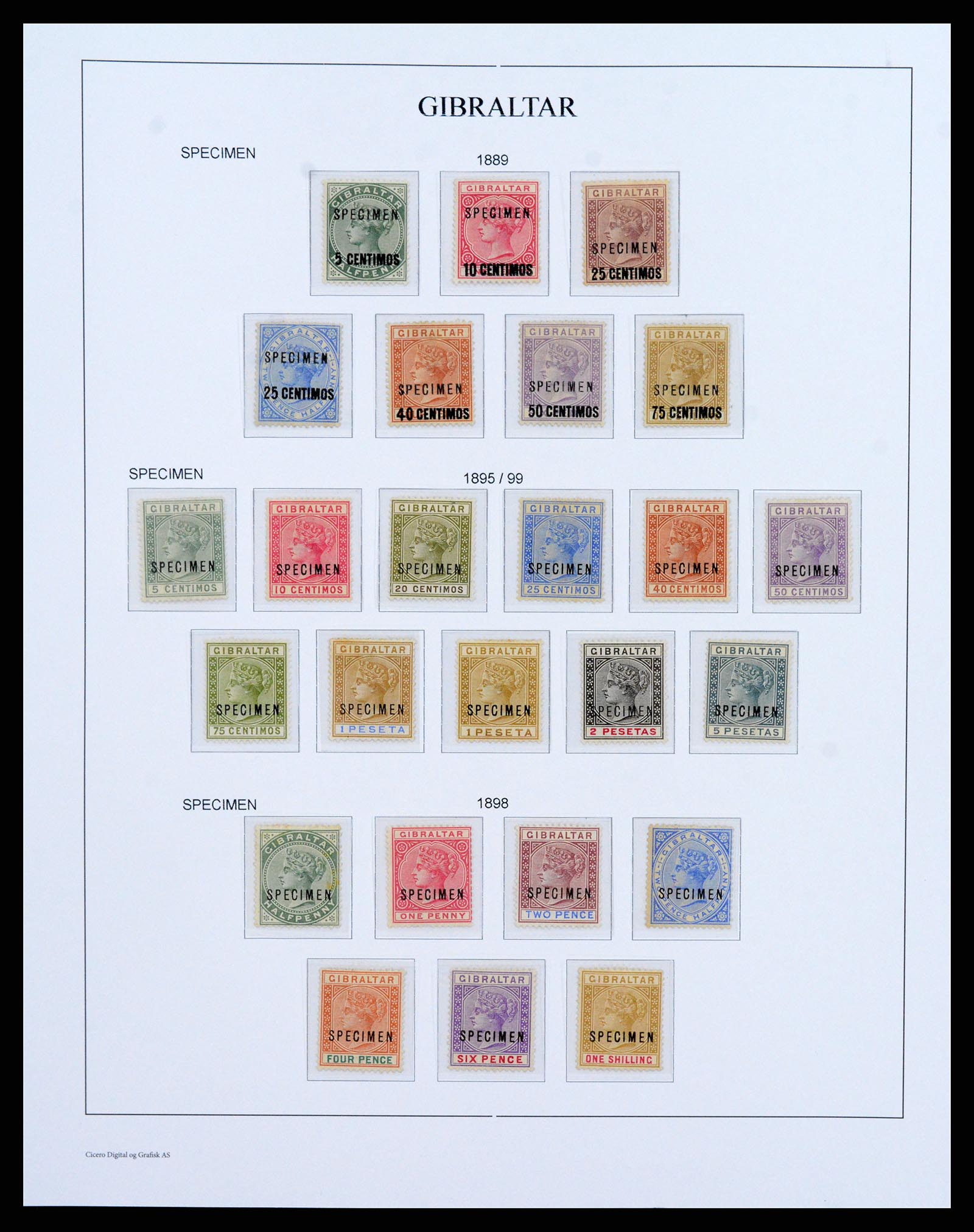 37950 011 - Postzegelverzameling 37950 Superverzameling Gibraltar 1886-2000.