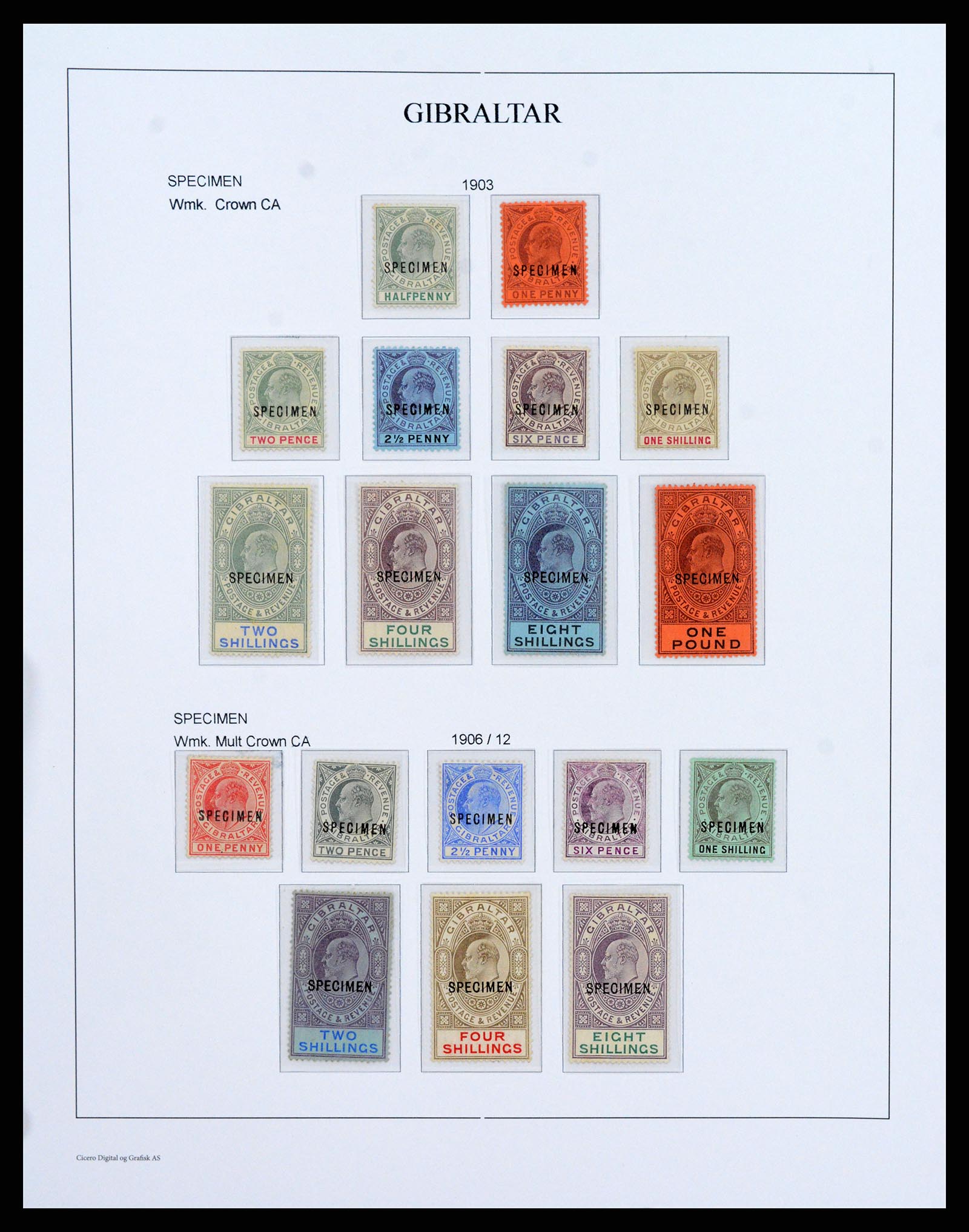 37950 012 - Postzegelverzameling 37950 Superverzameling Gibraltar 1886-2000.