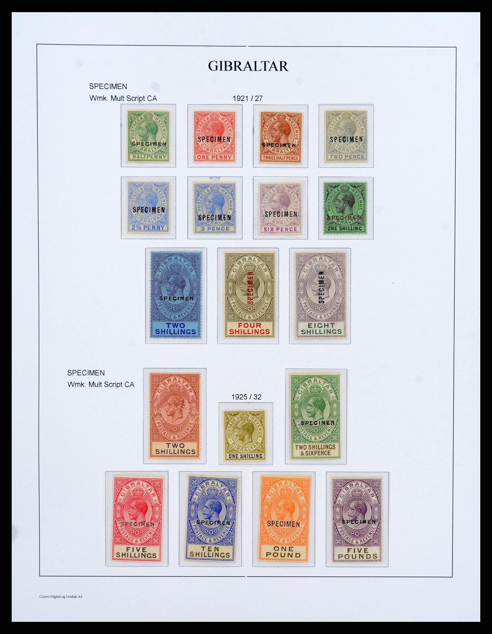 37950 014 - Postzegelverzameling 37950 Superverzameling Gibraltar 1886-2000.