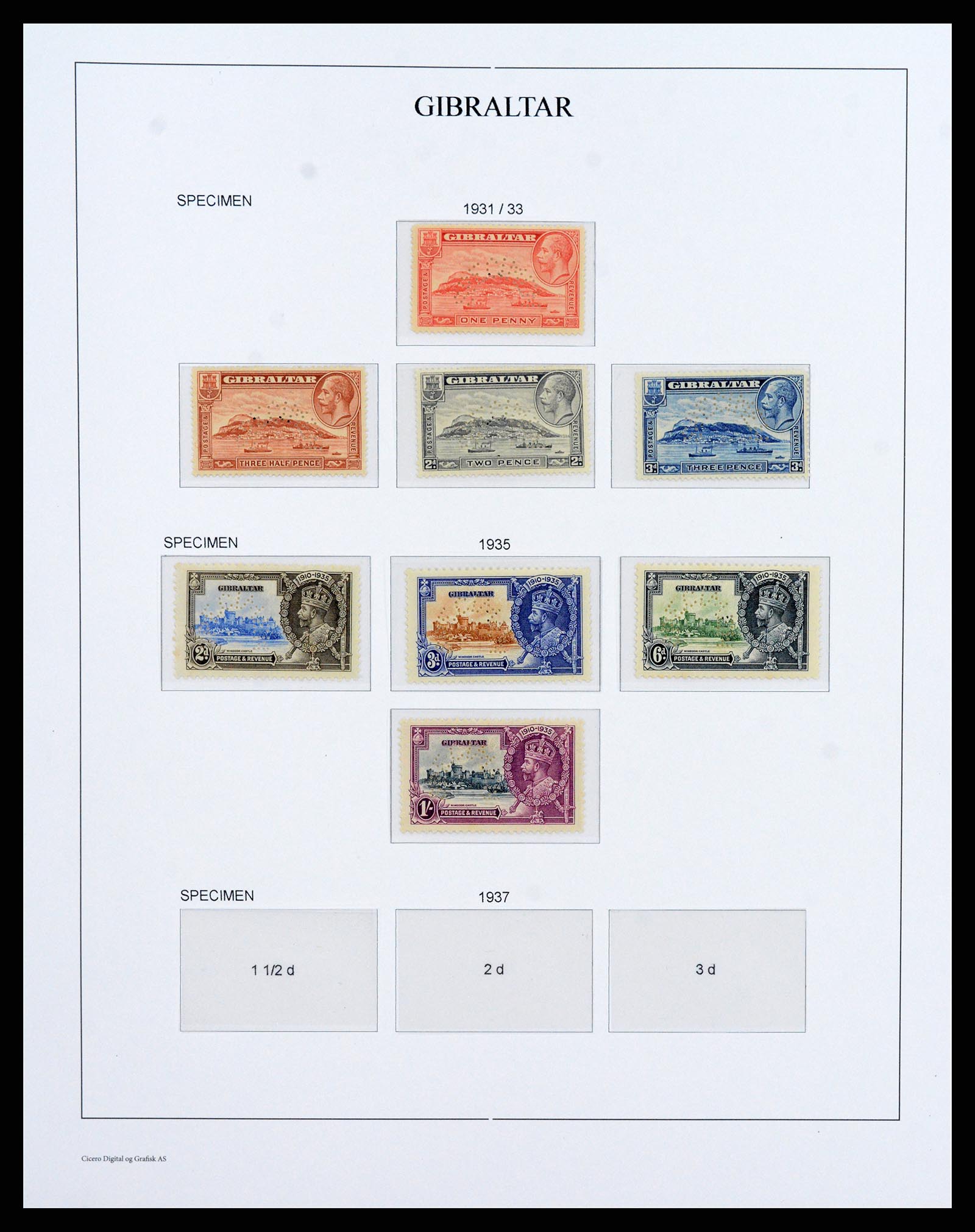 37950 015 - Postzegelverzameling 37950 Superverzameling Gibraltar 1886-2000.