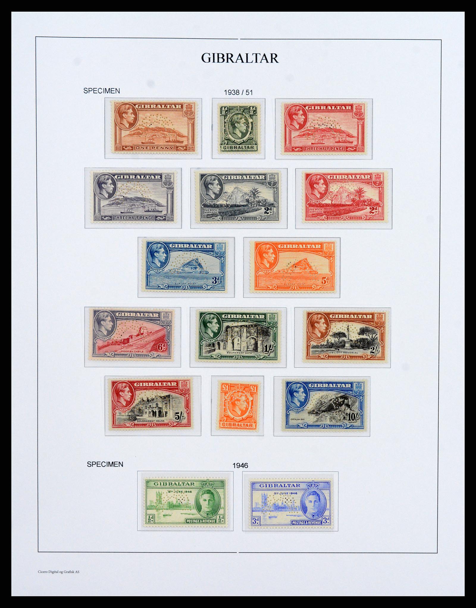 37950 016 - Postzegelverzameling 37950 Superverzameling Gibraltar 1886-2000.