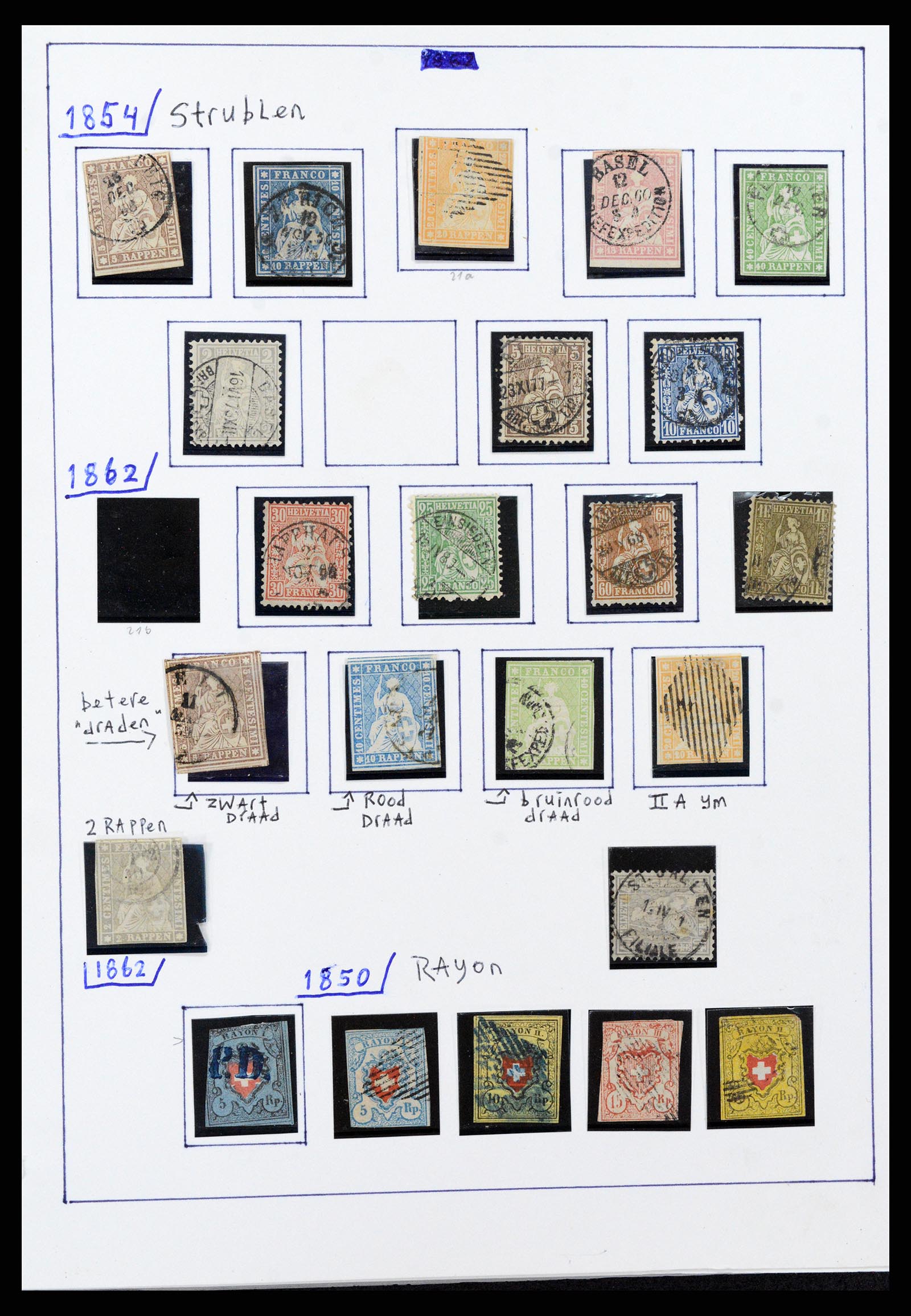 37957 002 - Stamp Collection 37957 Switzerland 1854-1945.