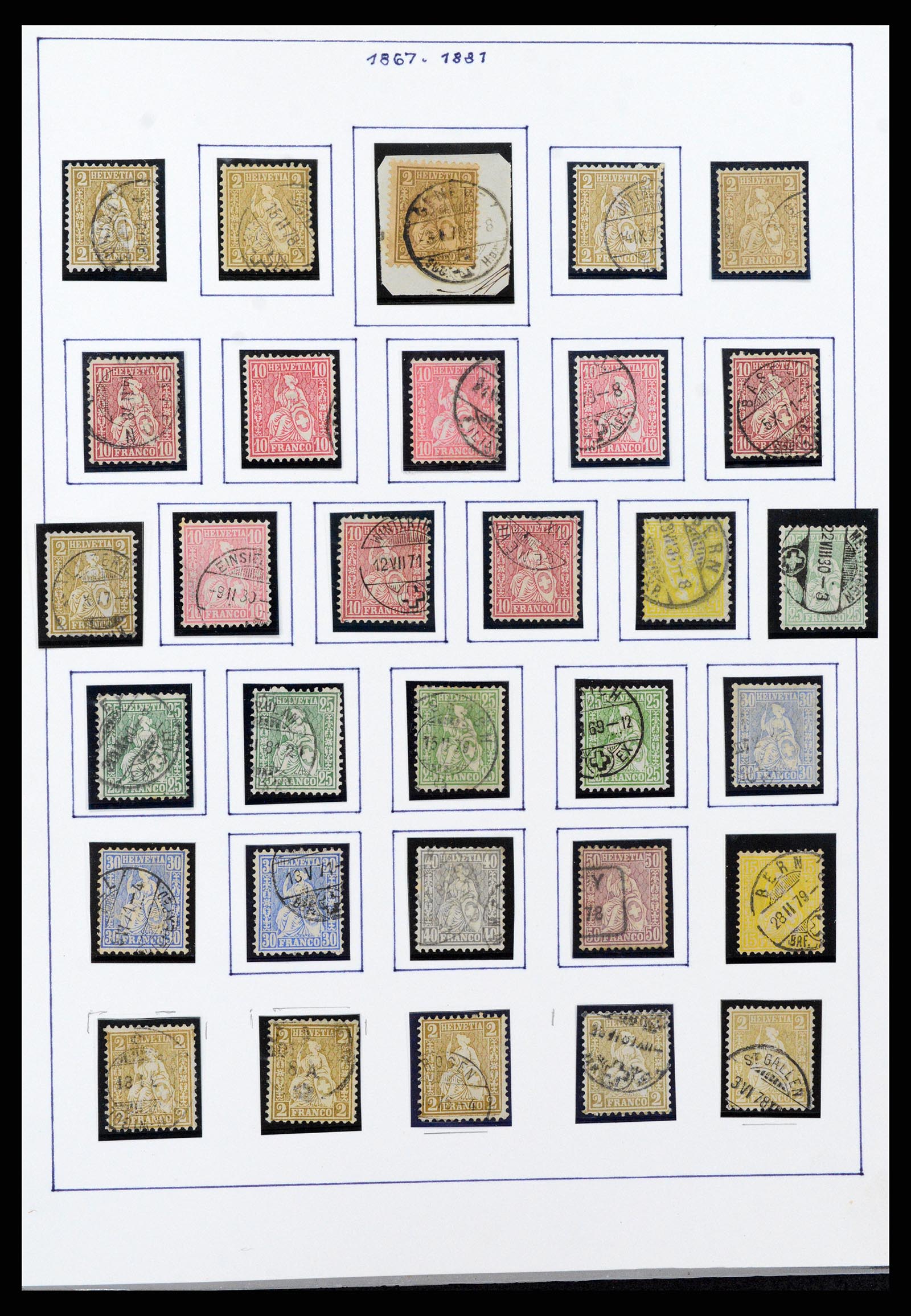 37957 003 - Stamp Collection 37957 Switzerland 1854-1945.