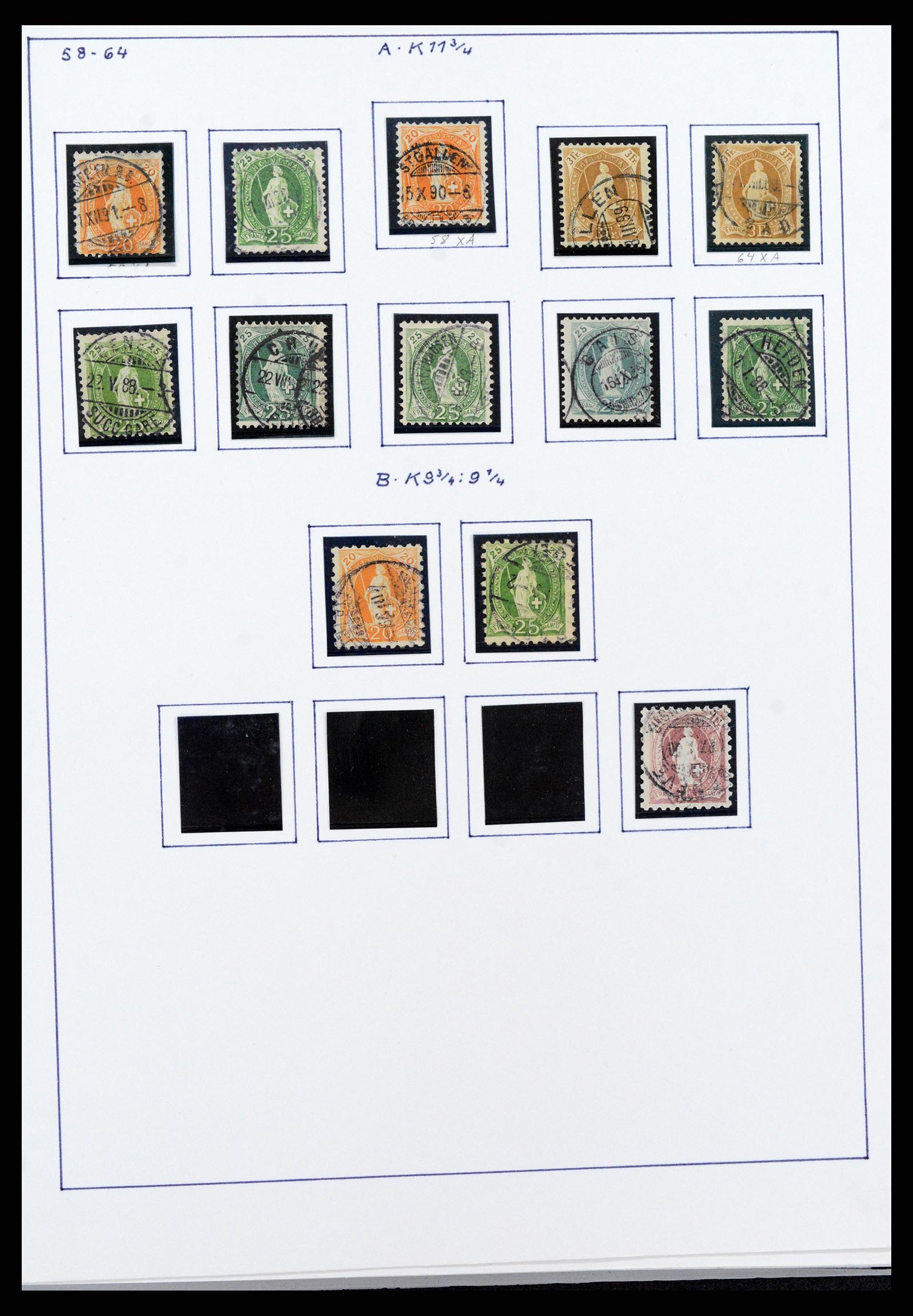 37957 006 - Stamp Collection 37957 Switzerland 1854-1945.