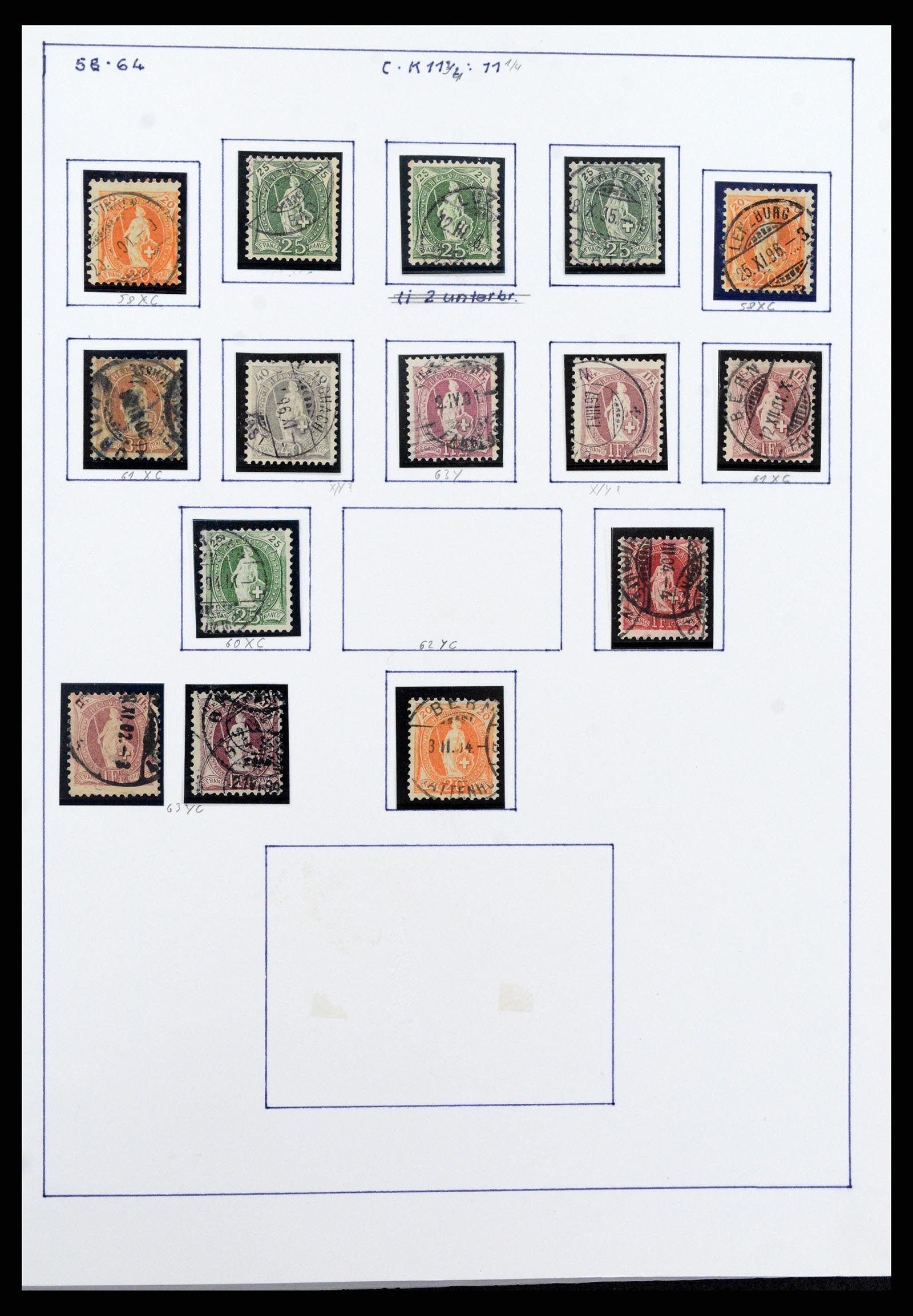 37957 007 - Stamp Collection 37957 Switzerland 1854-1945.