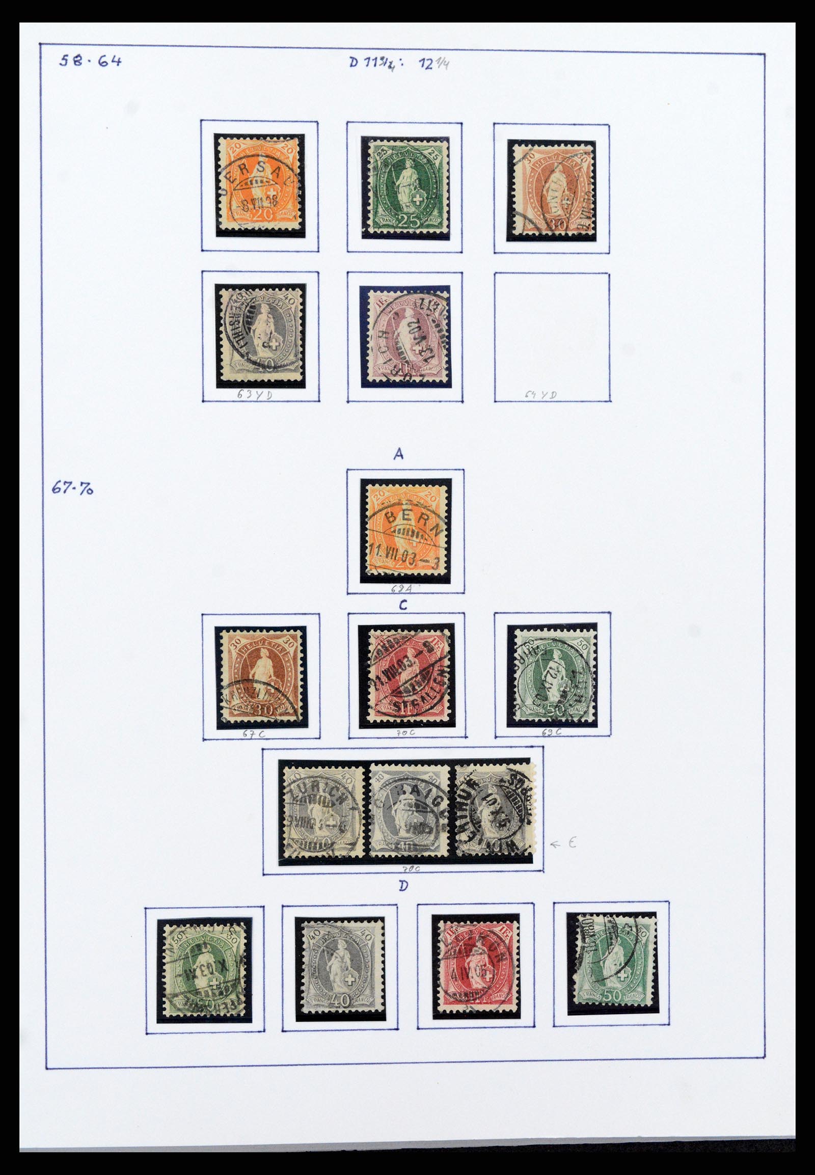 37957 008 - Stamp Collection 37957 Switzerland 1854-1945.