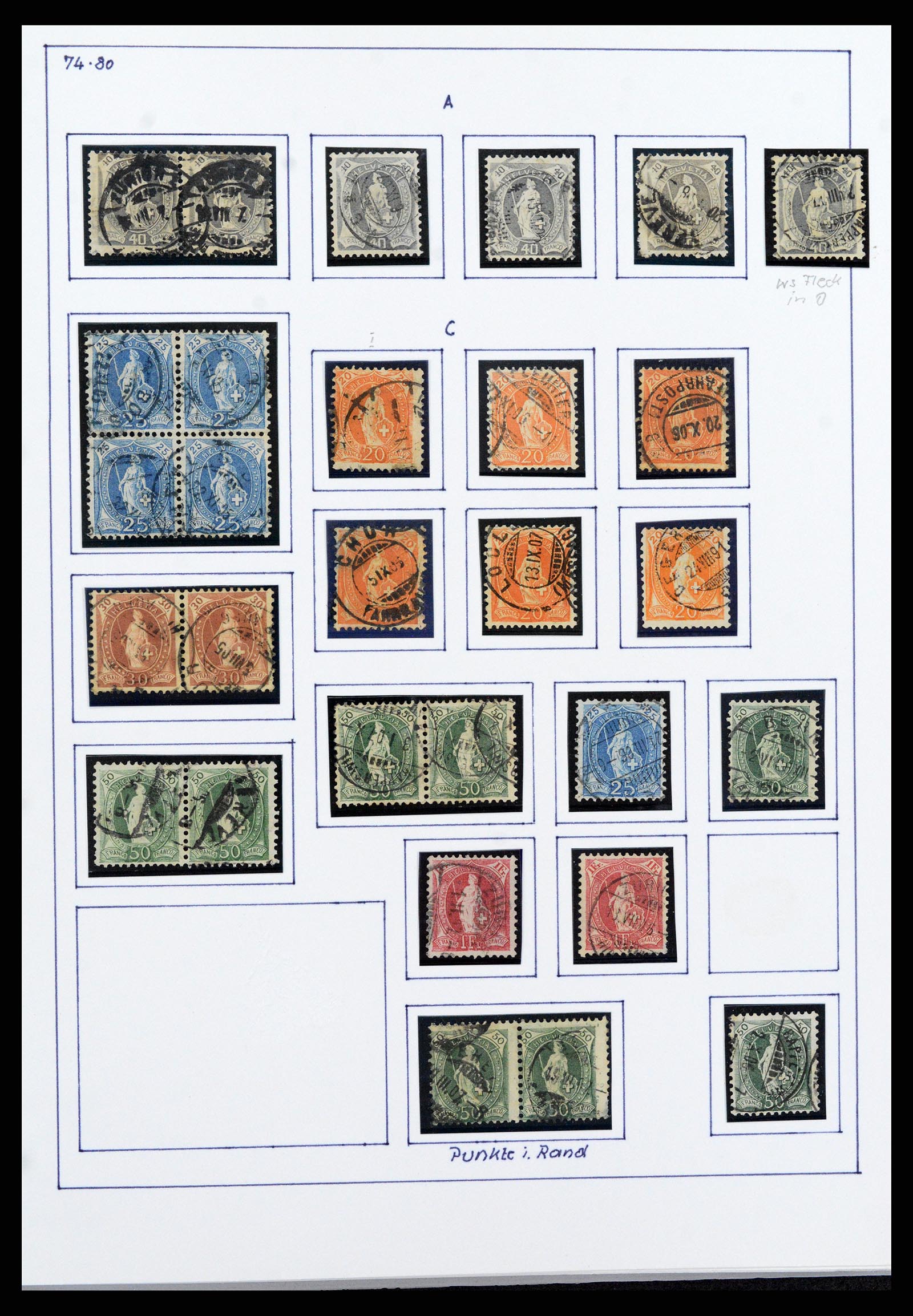 37957 009 - Stamp Collection 37957 Switzerland 1854-1945.